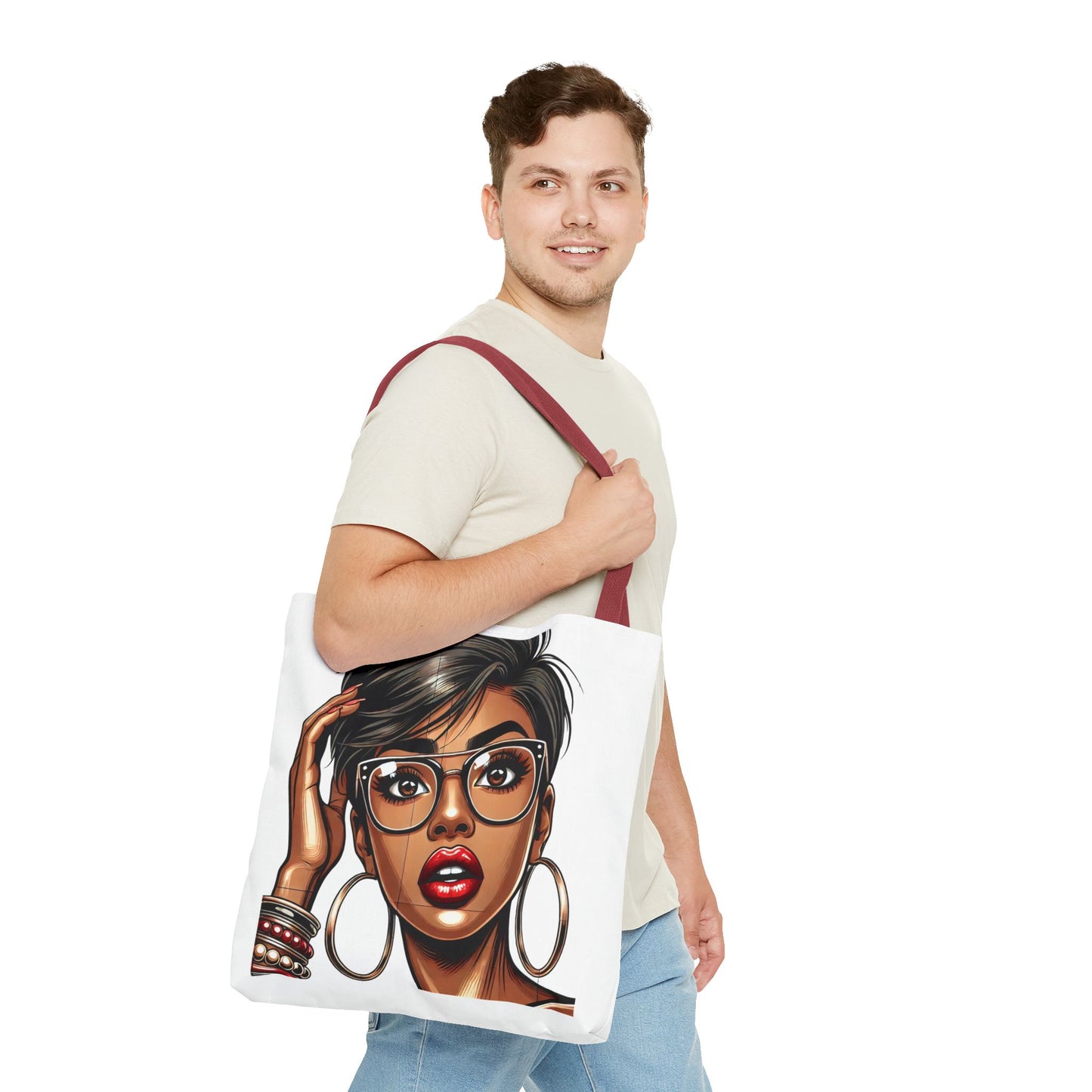 Chic Fashionista Tote Bag with Stylish Graphic Design