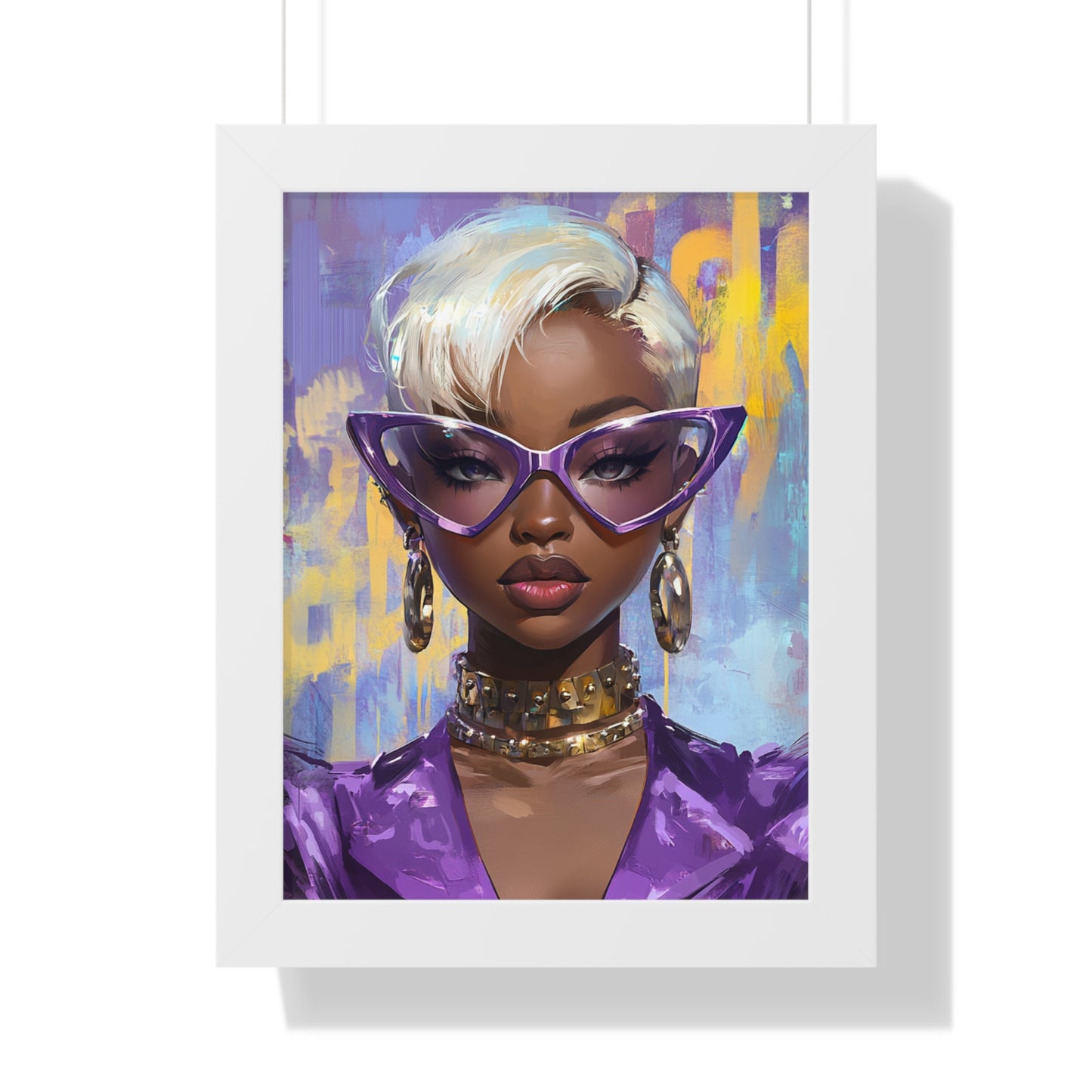Stylish Framed Vertical Poster - Glamorous Art for Chic Decor