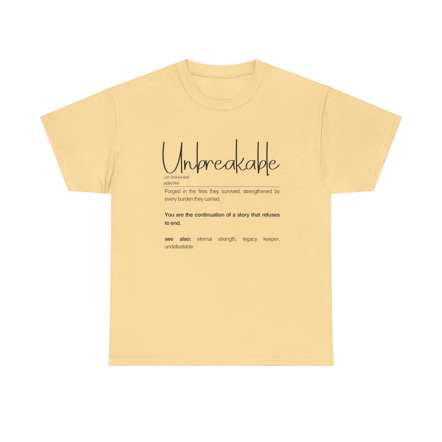 Unbreakable Inspirational Tee, Motivational Gift, Unisex Cotton Shirt, Self-Improvement Apparel, Casual Everyday Wear