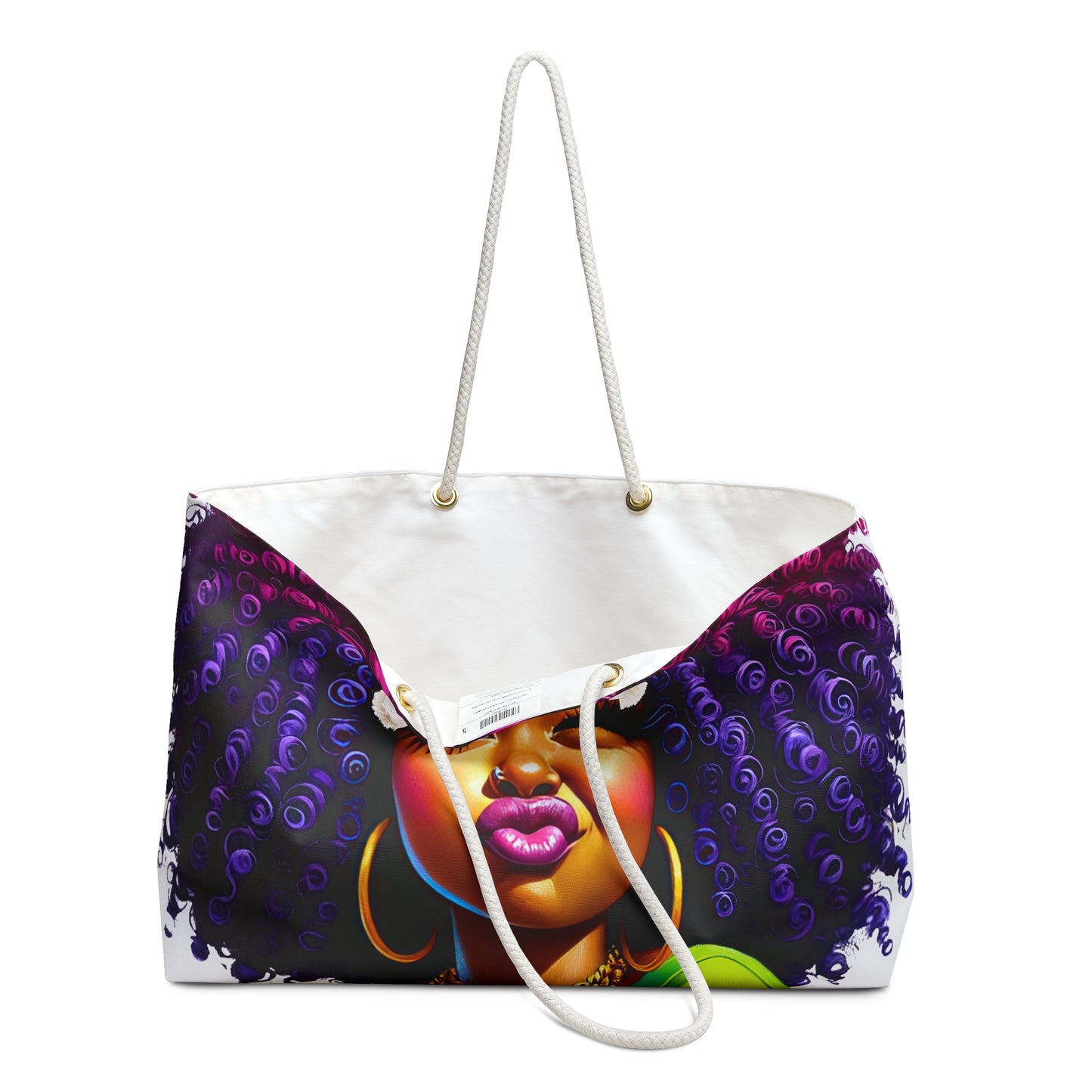 Vibrant Afro Chic Weekender Bag – Stylish Travel Tote for Natural Hair Lovers