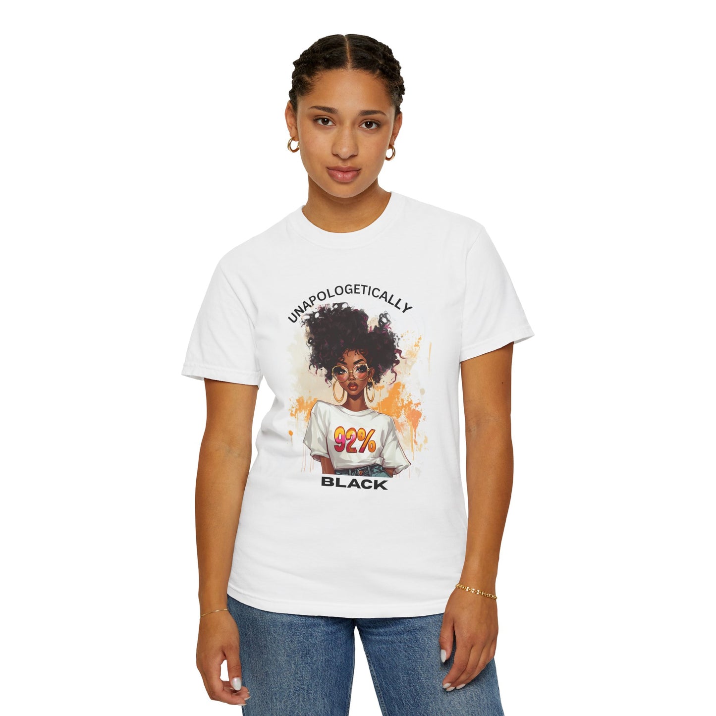 'Unapologetically Black 92%' - Empowering Unisex T-Shirt - Activism Wear, Cultural Pride