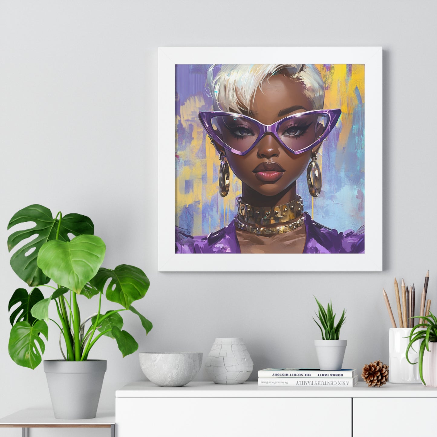Stylish Framed Vertical Poster - Glamorous Art for Chic Decor