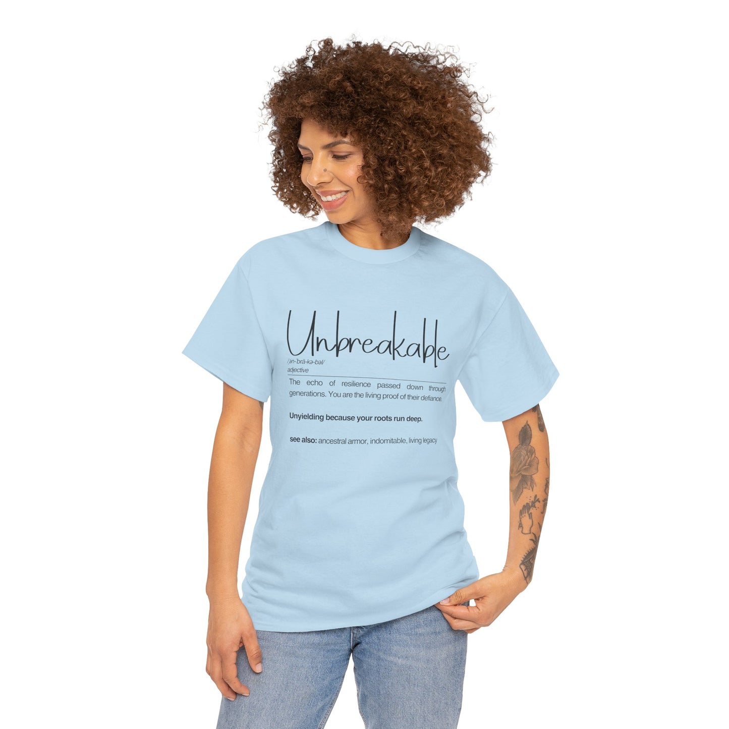 Unbreakable Message T-Shirt, Inspirational Gift, Unisex Cotton Tee, Motivational Apparel, Everyday Wear, Positive Vibes