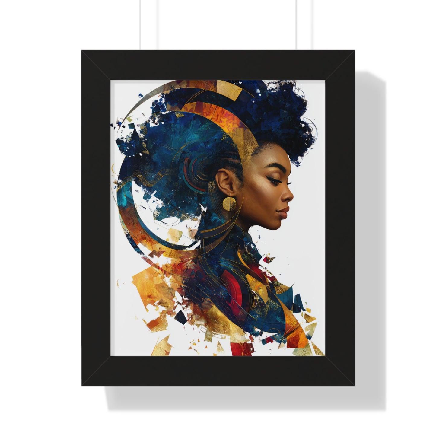 Vibrant Framed Vertical Poster - Afrocentric Art for Home Decor