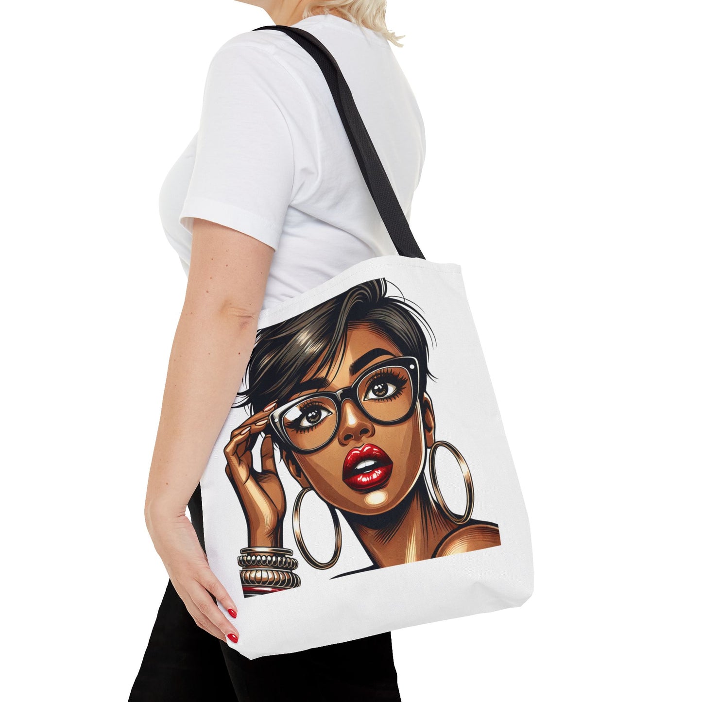 Stylish Black Girl Tote Bag - Fashionable Eco-Friendly Shopping Bag