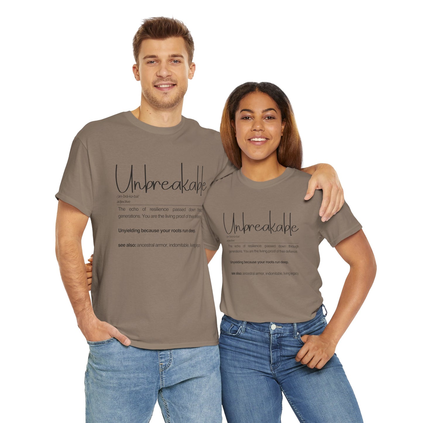 Unbreakable Message T-Shirt, Inspirational Gift, Unisex Cotton Tee, Motivational Apparel, Everyday Wear, Positive Vibes
