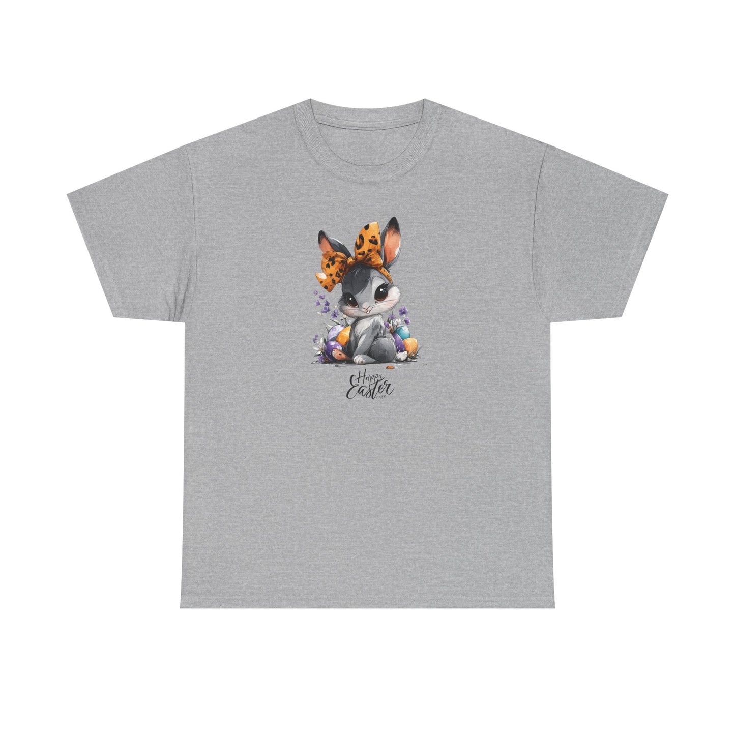 Cute Bunny Floral Unisex Heavy Cotton Tee