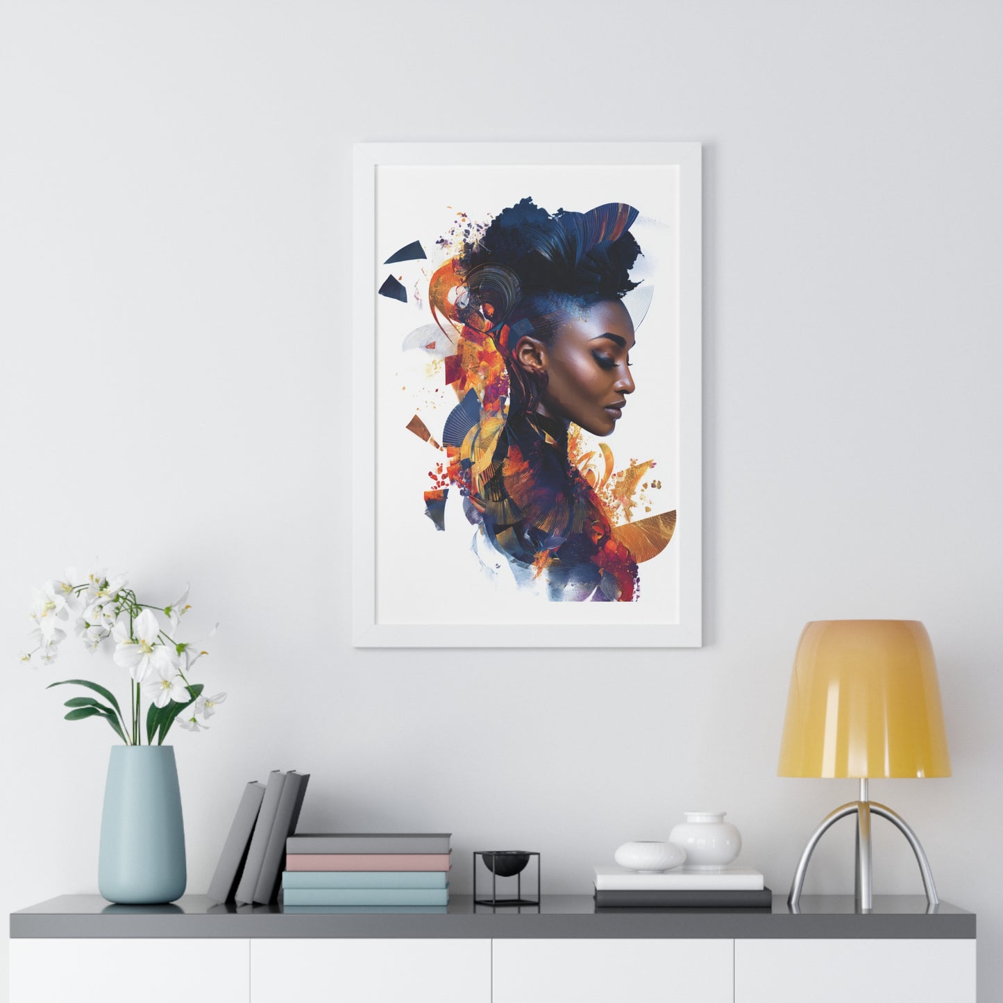 Empowering Framed Vertical Poster | Bold African Heritage Wall Art