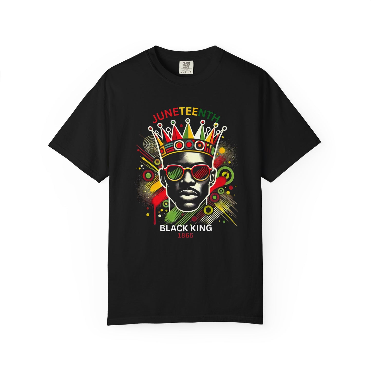 Unisex Black King Graphic Tee, Vibrant Afrocentric Shirt, African Heritage Gift, Kings Day Celebrations, Streetwear Fashion