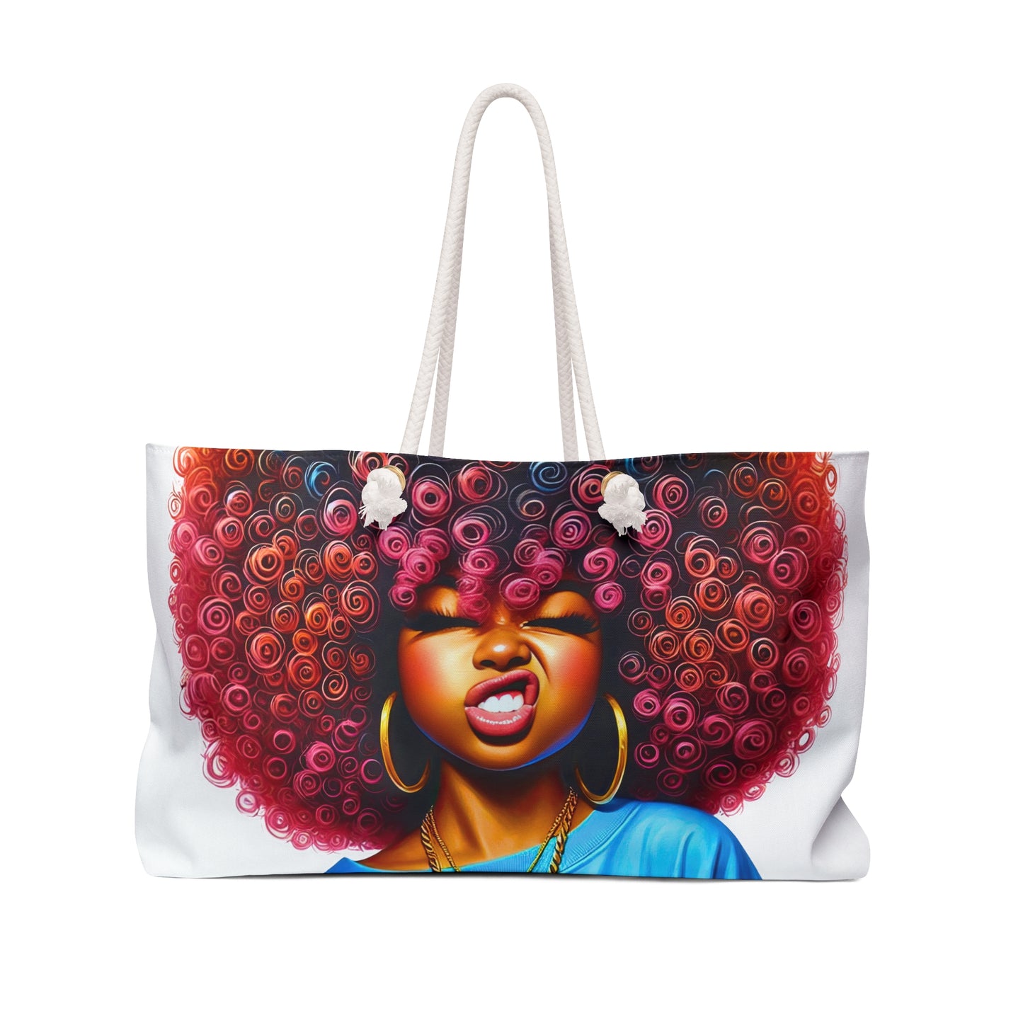 Bold Afro Queen Weekender Bag | Stylish Travel Tote