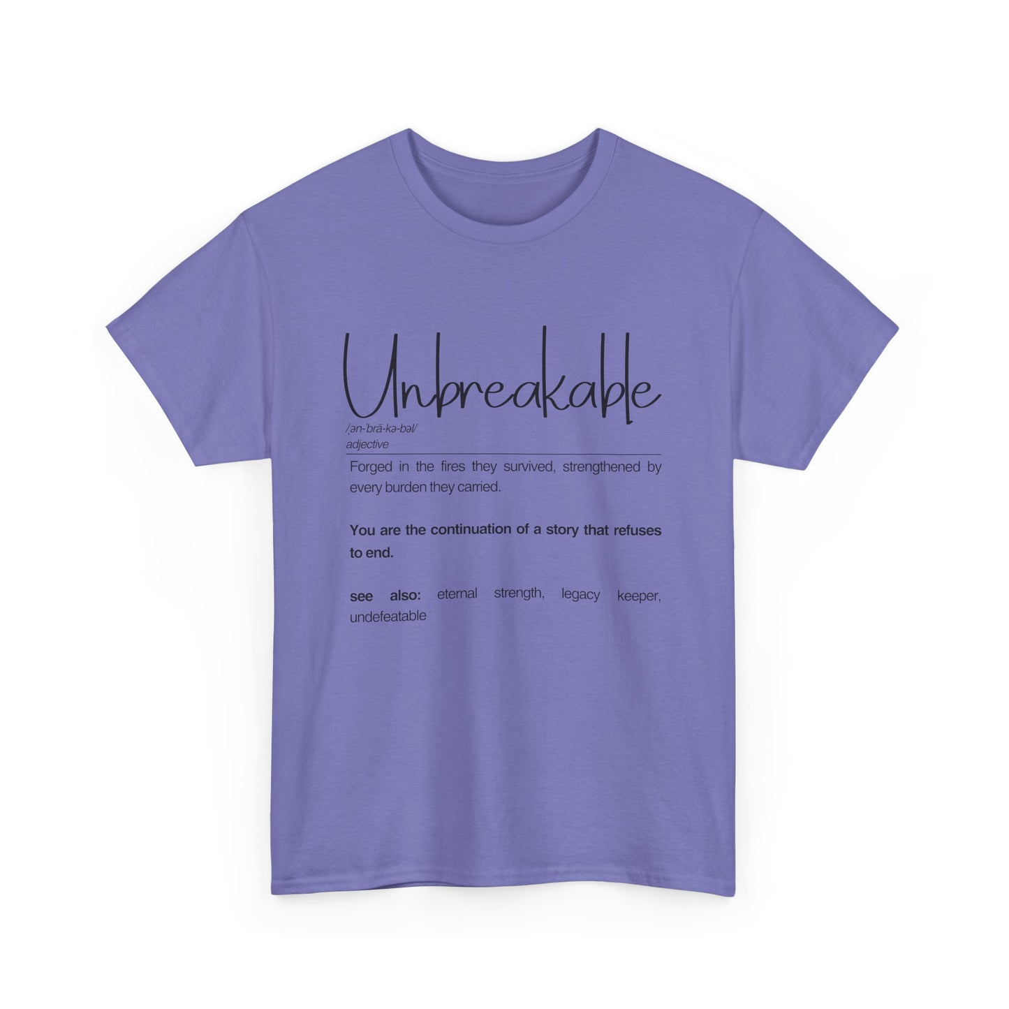 Unbreakable Inspirational Tee, Motivational Gift, Unisex Cotton Shirt, Self-Improvement Apparel, Casual Everyday Wear