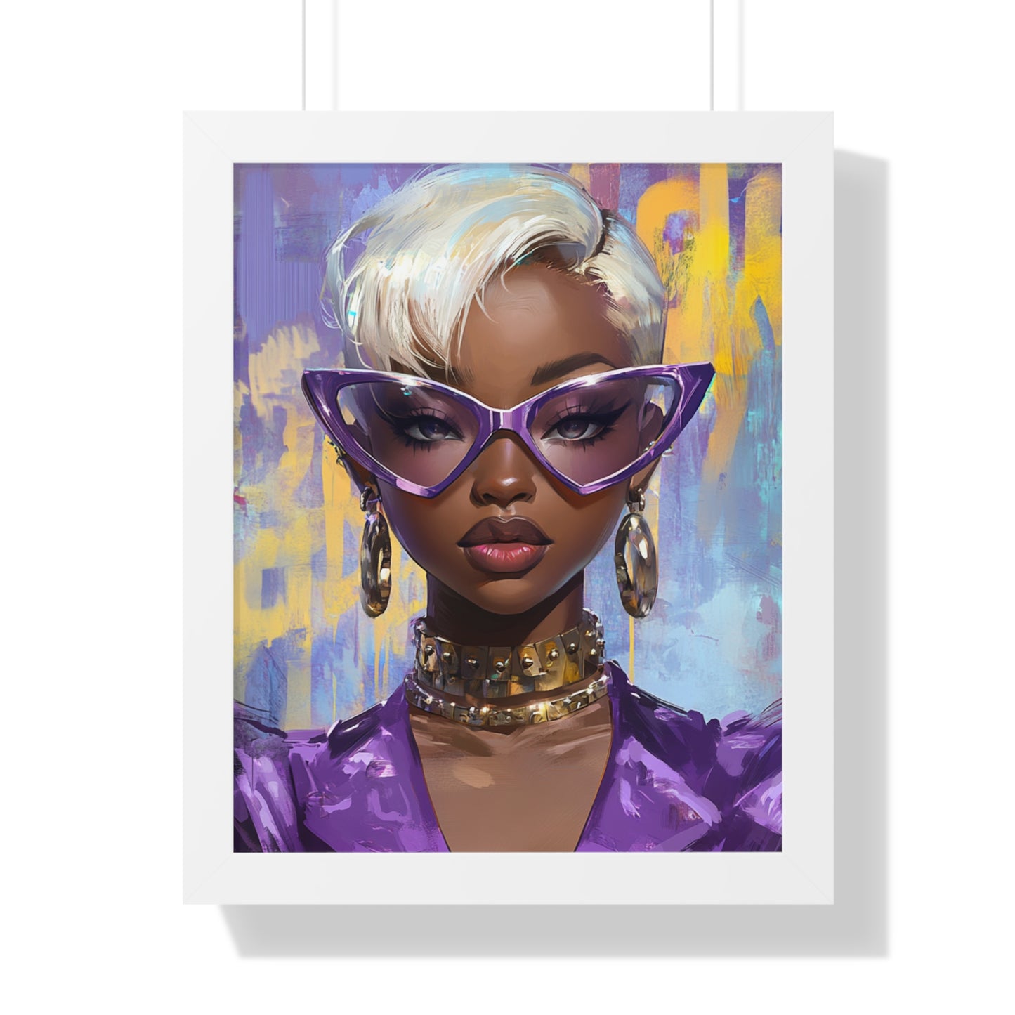 Stylish Framed Vertical Poster - Glamorous Art for Chic Decor