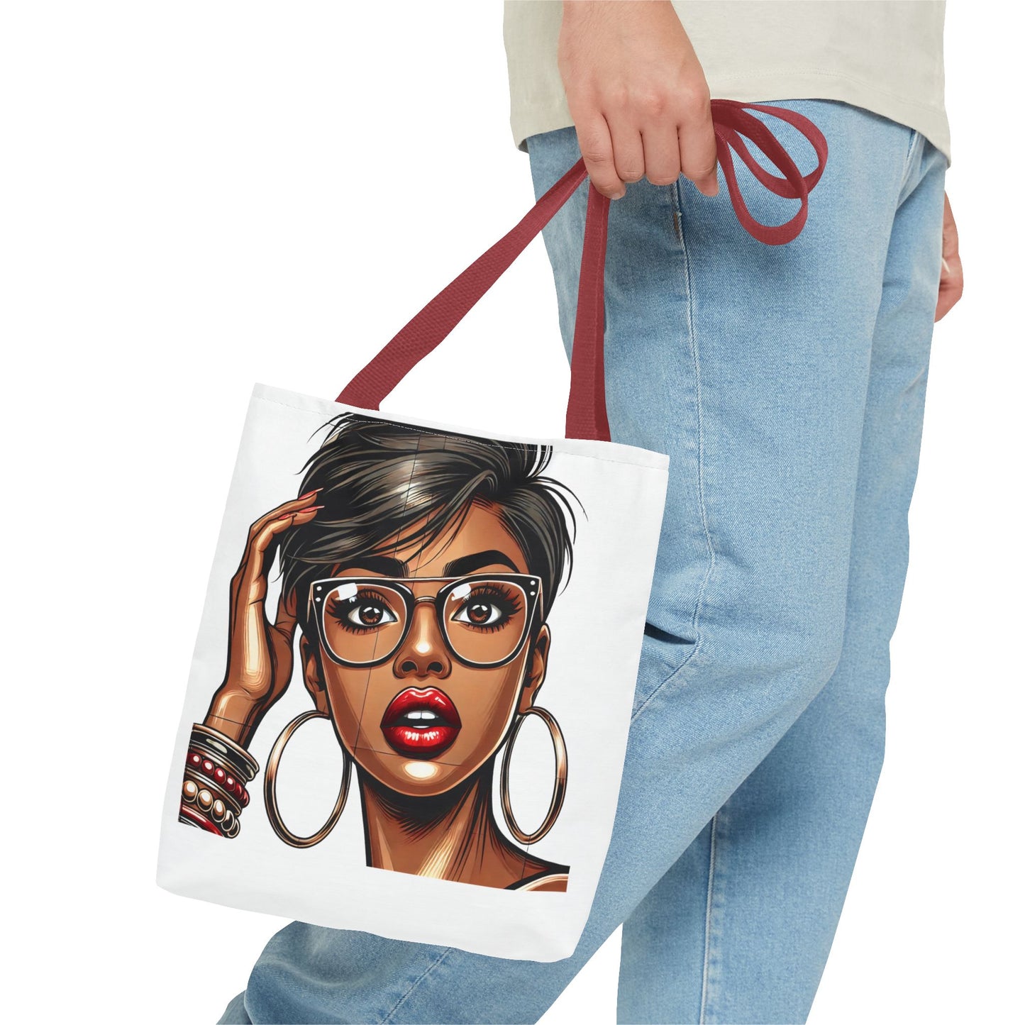 Chic Fashionista Tote Bag with Stylish Graphic Design
