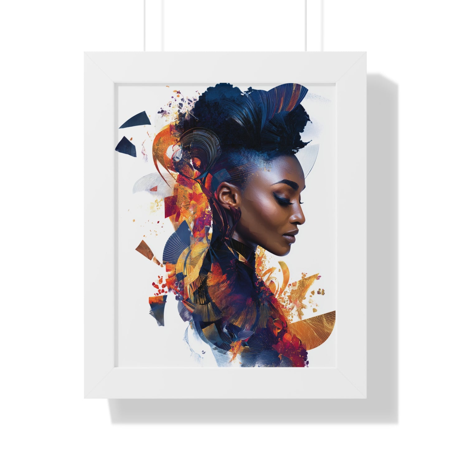 Empowering Framed Vertical Poster | Bold African Heritage Wall Art