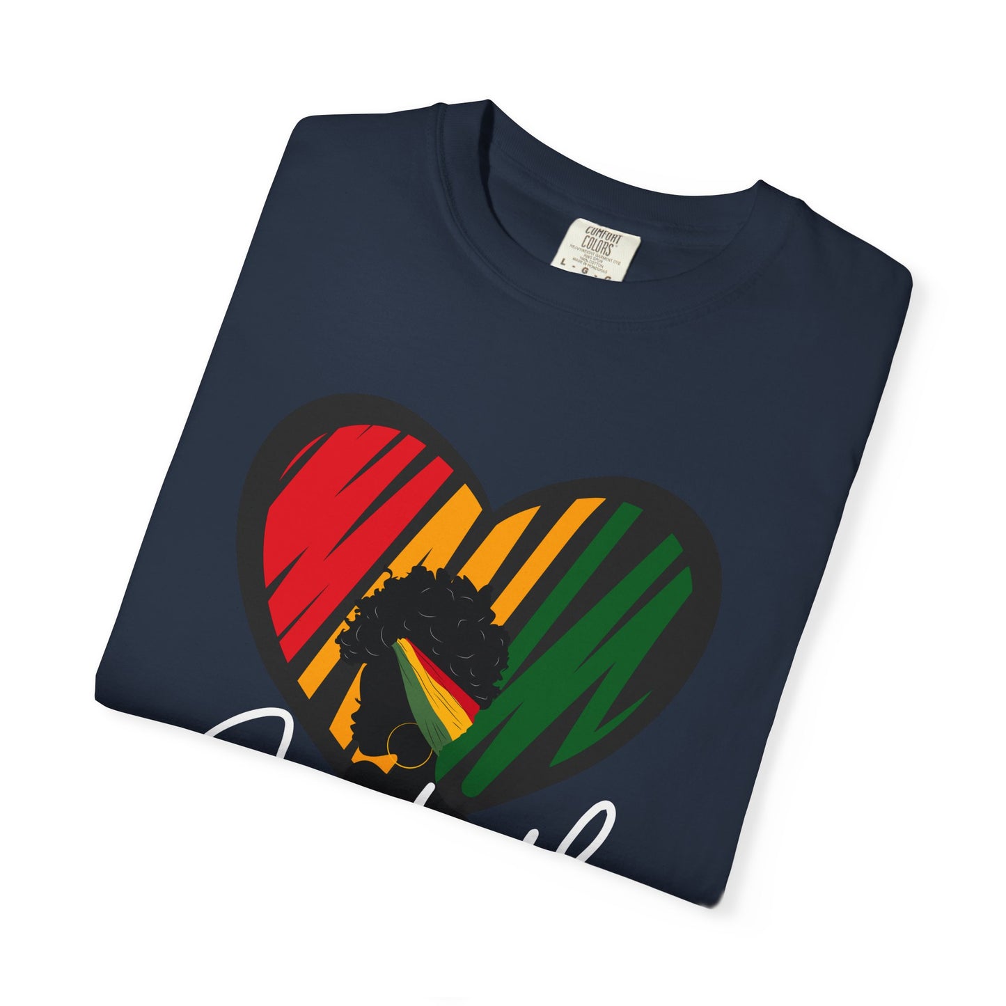 Juneteenth Heart T-shirt, Celebrate Freedom, Unisex Garment-Dyed Tee, Historical Commemorative Shirt, Casual Everyday Wear, Summer Fashion
