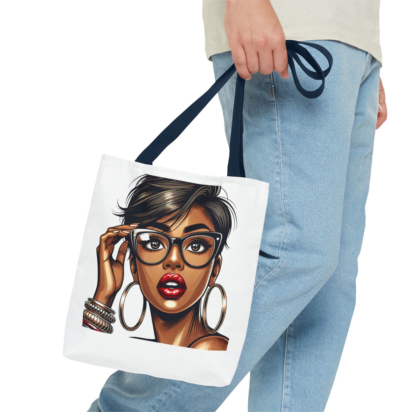 Stylish Black Girl Tote Bag - Fashionable Eco-Friendly Shopping Bag