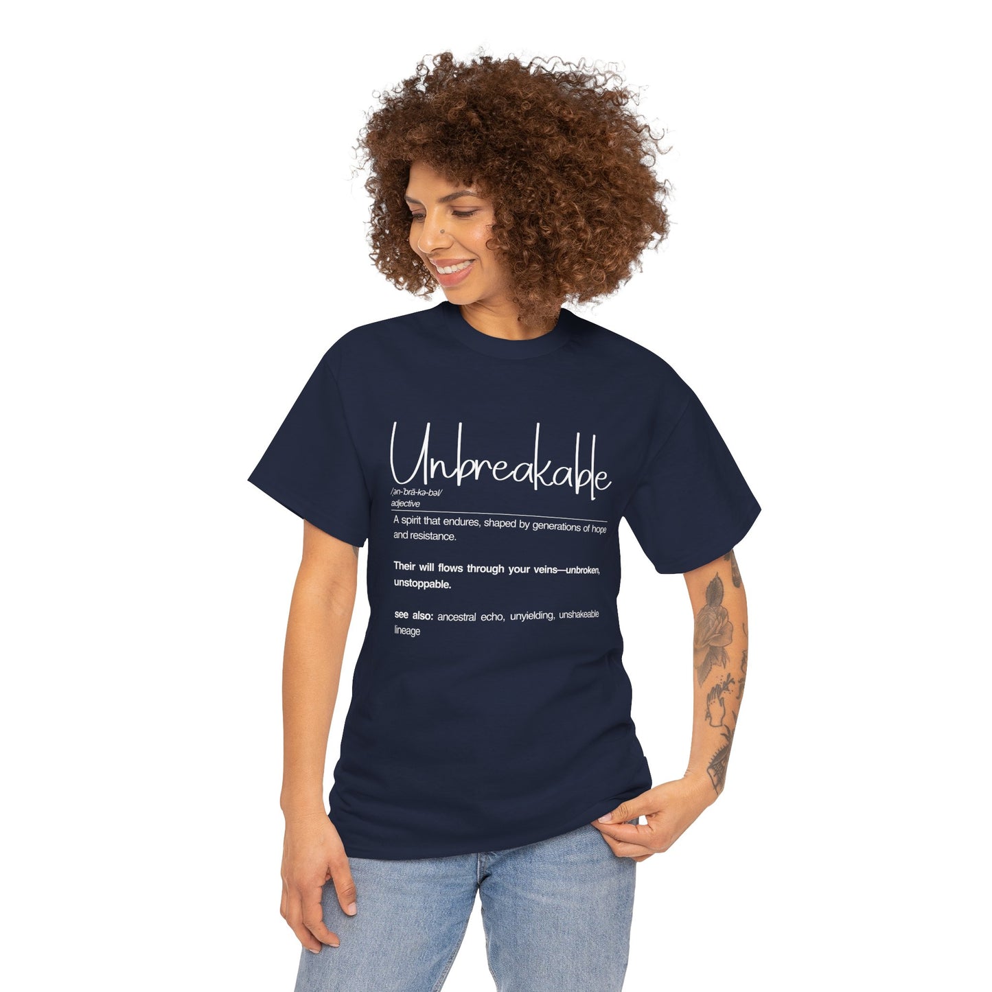 Unbreakable Unisex Heavy Cotton Tee | Inspirational Shirt, Casual Wear, Gifts for Friends, Motivational Apparel, Everyday Comfort