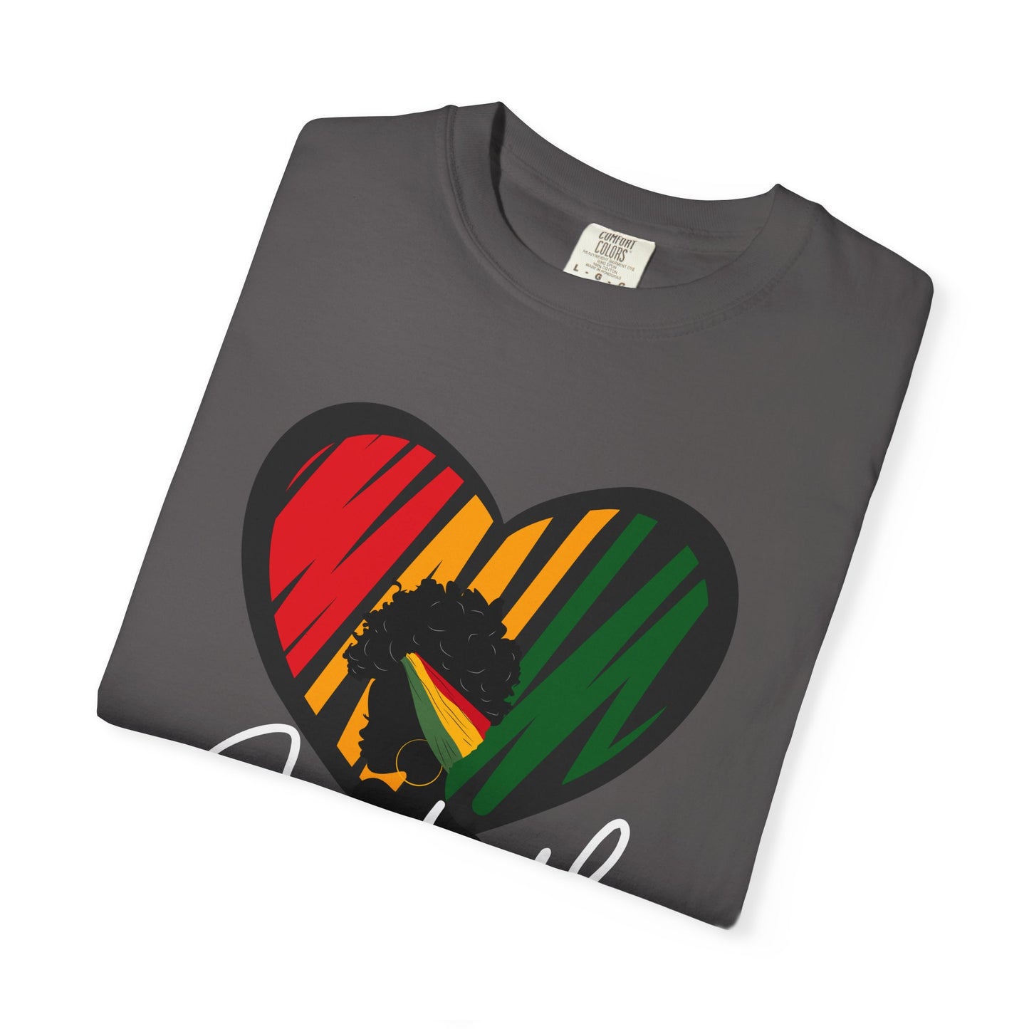 Juneteenth Heart T-shirt, Celebrate Freedom, Unisex Garment-Dyed Tee, Historical Commemorative Shirt, Casual Everyday Wear, Summer Fashion