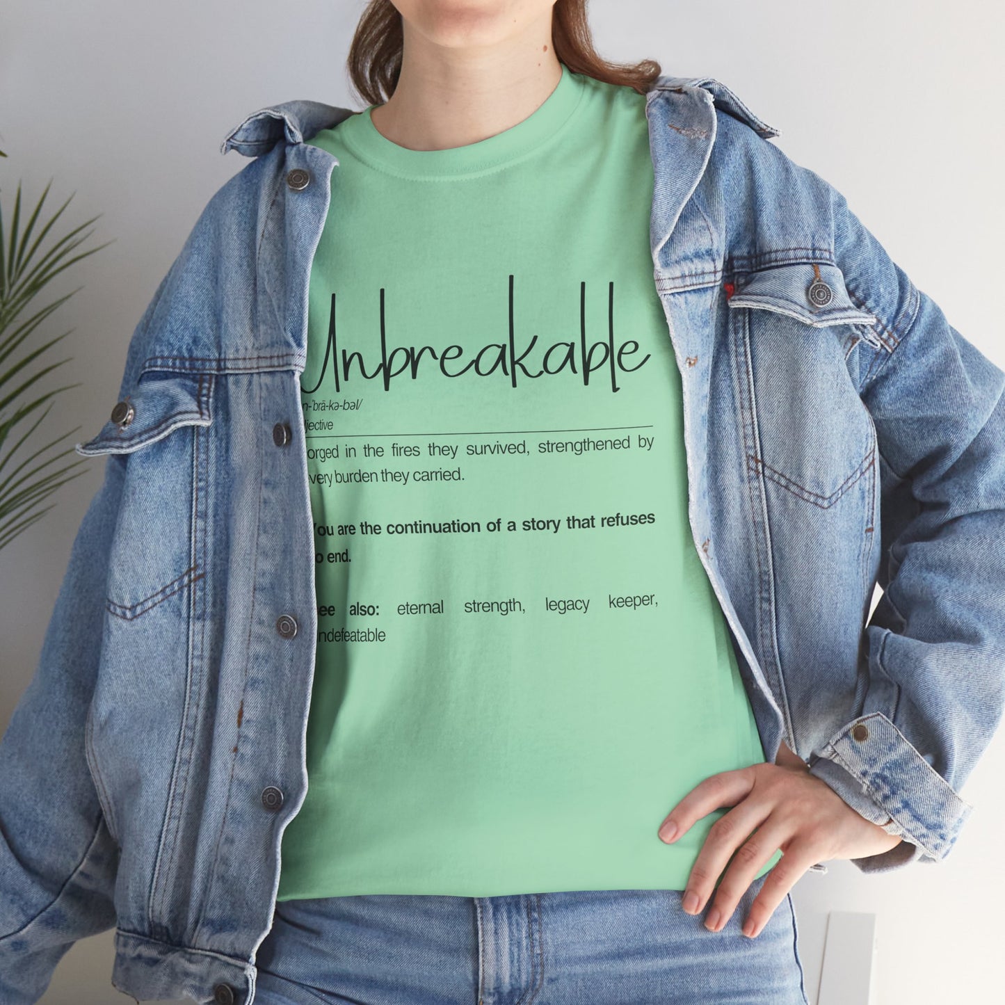 Unbreakable Inspirational Tee, Motivational Gift, Unisex Cotton Shirt, Self-Improvement Apparel, Casual Everyday Wear