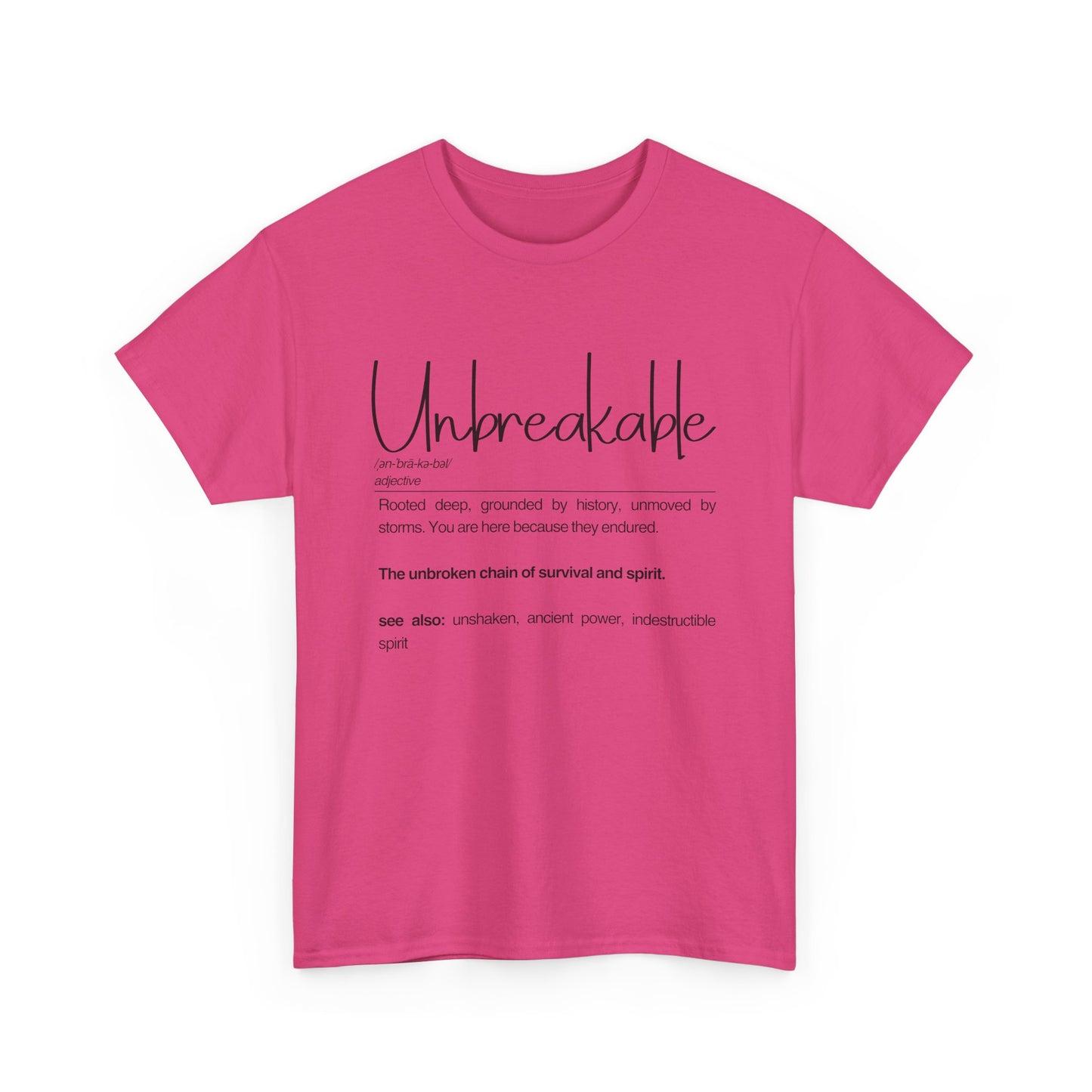 Unbreakable Unisex Heavy Cotton Tee | Casual Wear, Inspirational Gift, Everyday Comfort, Birthday Present, Motivational Apparel