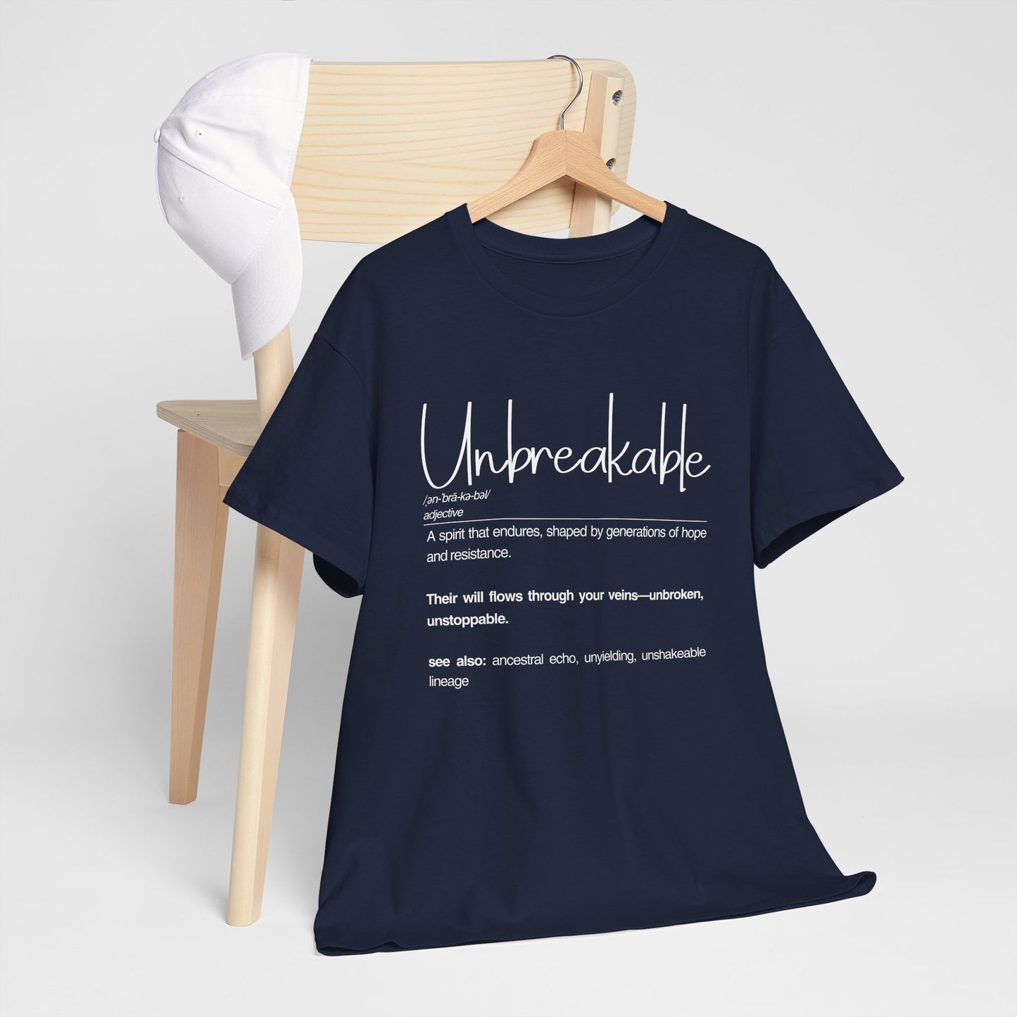 Unbreakable Unisex Heavy Cotton Tee | Inspirational Shirt, Casual Wear, Gifts for Friends, Motivational Apparel, Everyday Comfort