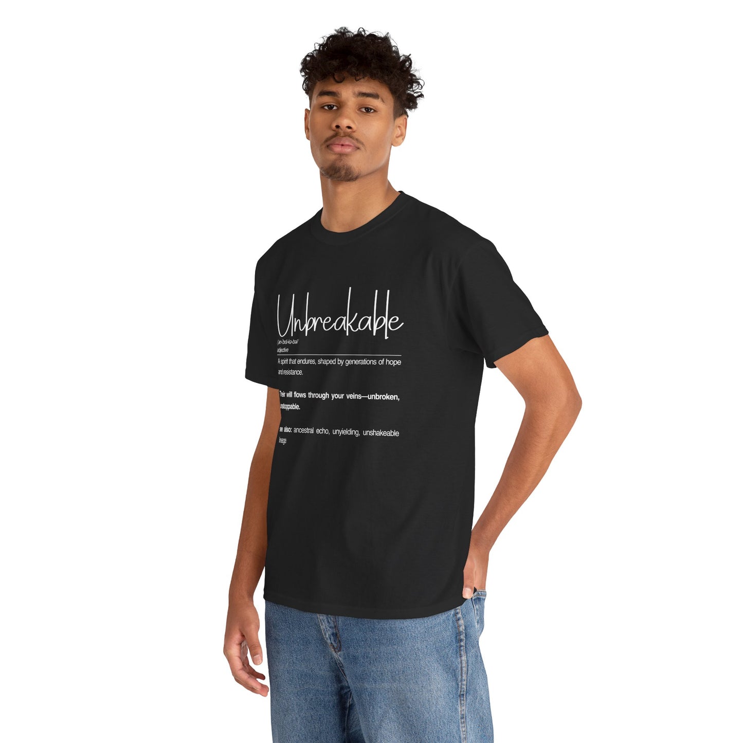 Unbreakable Unisex Heavy Cotton Tee | Inspirational Shirt, Casual Wear, Gifts for Friends, Motivational Apparel, Everyday Comfort