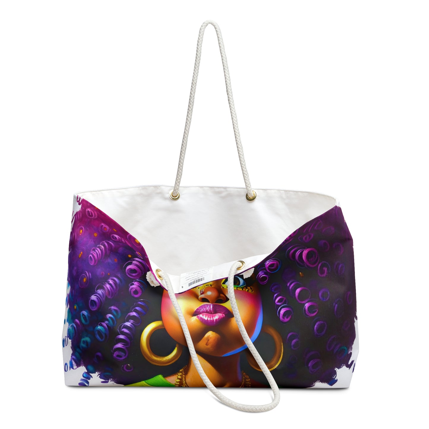 Vibrant Afro Queen Weekender Bag - Stylish Travel Tote for Adventurers