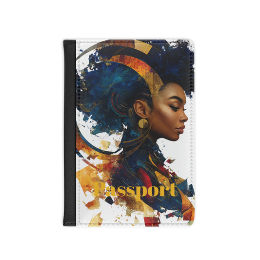 Elegant Passport Cover with Artistic Design - Travel Accessory for Adventurers