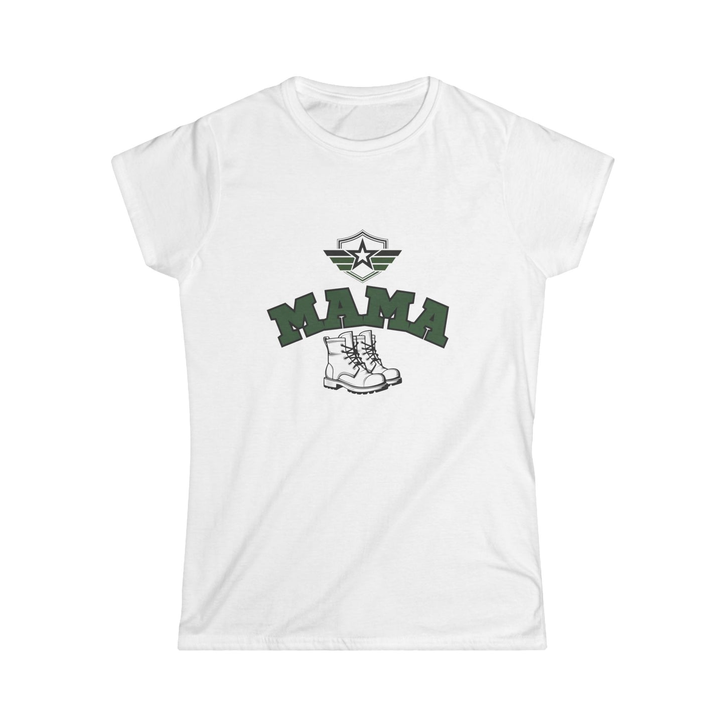 Mama Military Boot Women's Tee – Perfect for Proud Moms