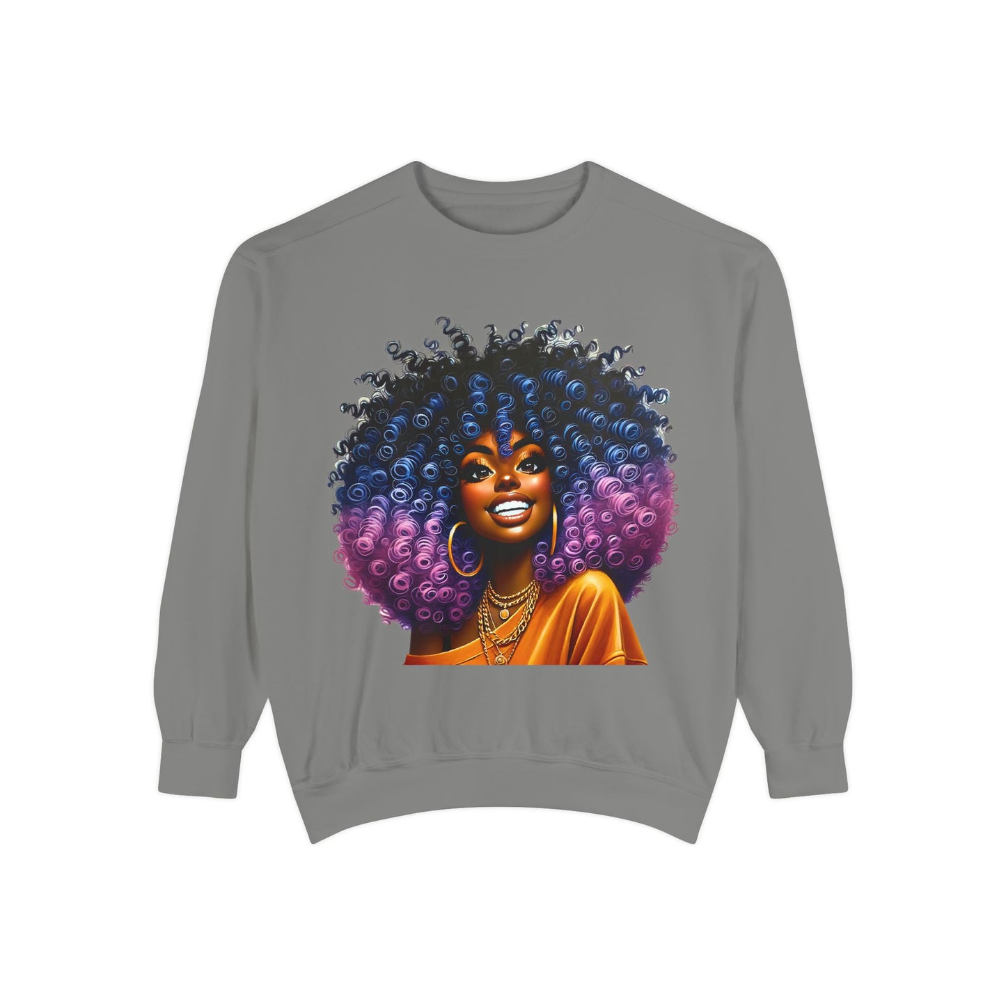 Artistic Afro Sweatshirt - Unisex Garment-Dyed Style