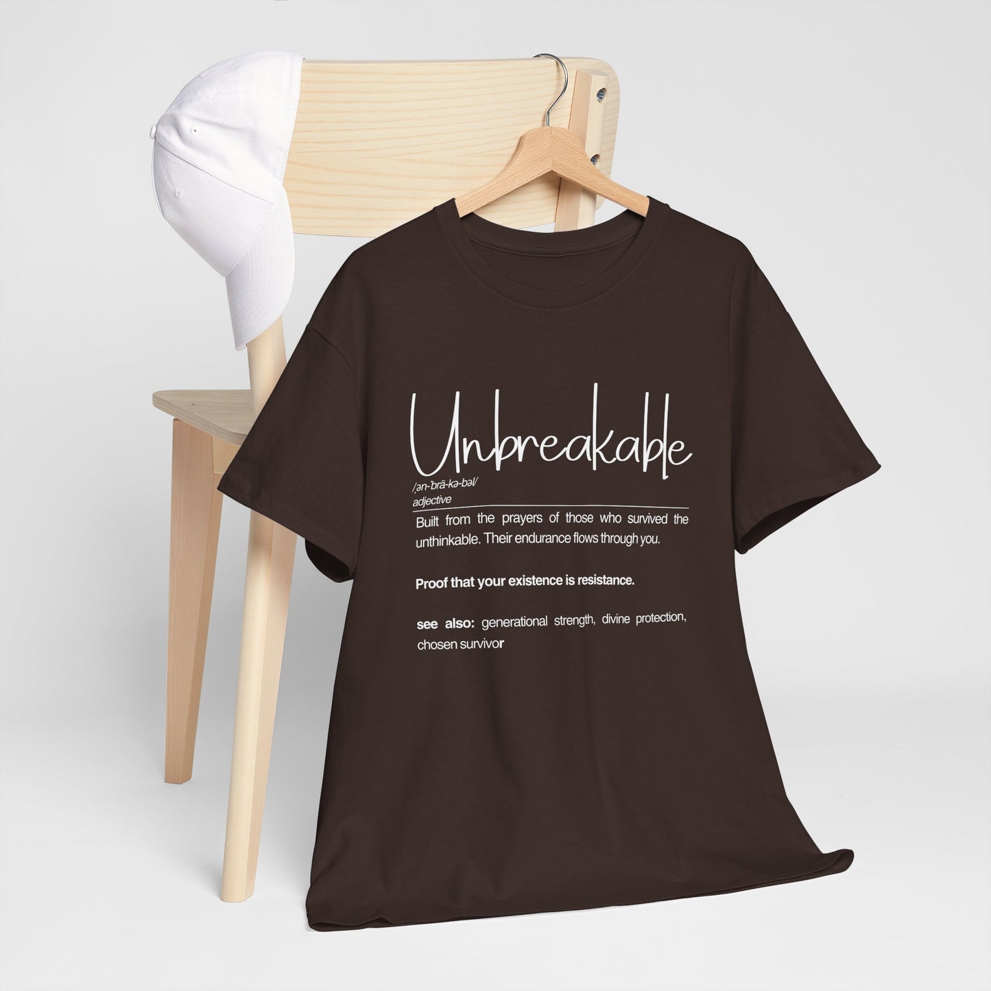 Unbreakable Unisex Cotton Tee - Built from the Prayers, for Everyday Wear, Cool Graphic T-Shirt, Gift for Him and Her