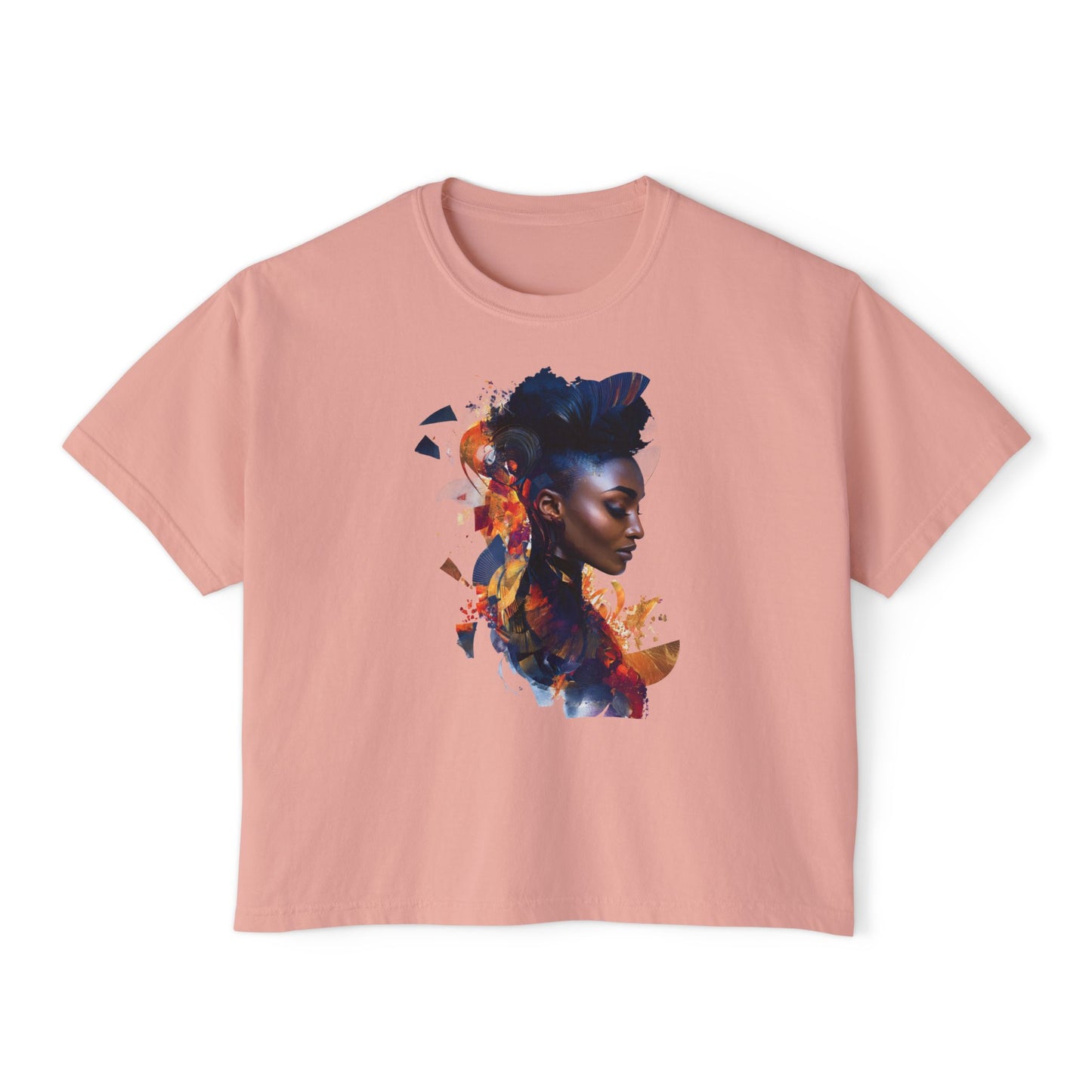 Artistic Women's Boxy Tee - Stylish Graphic for Creative Souls