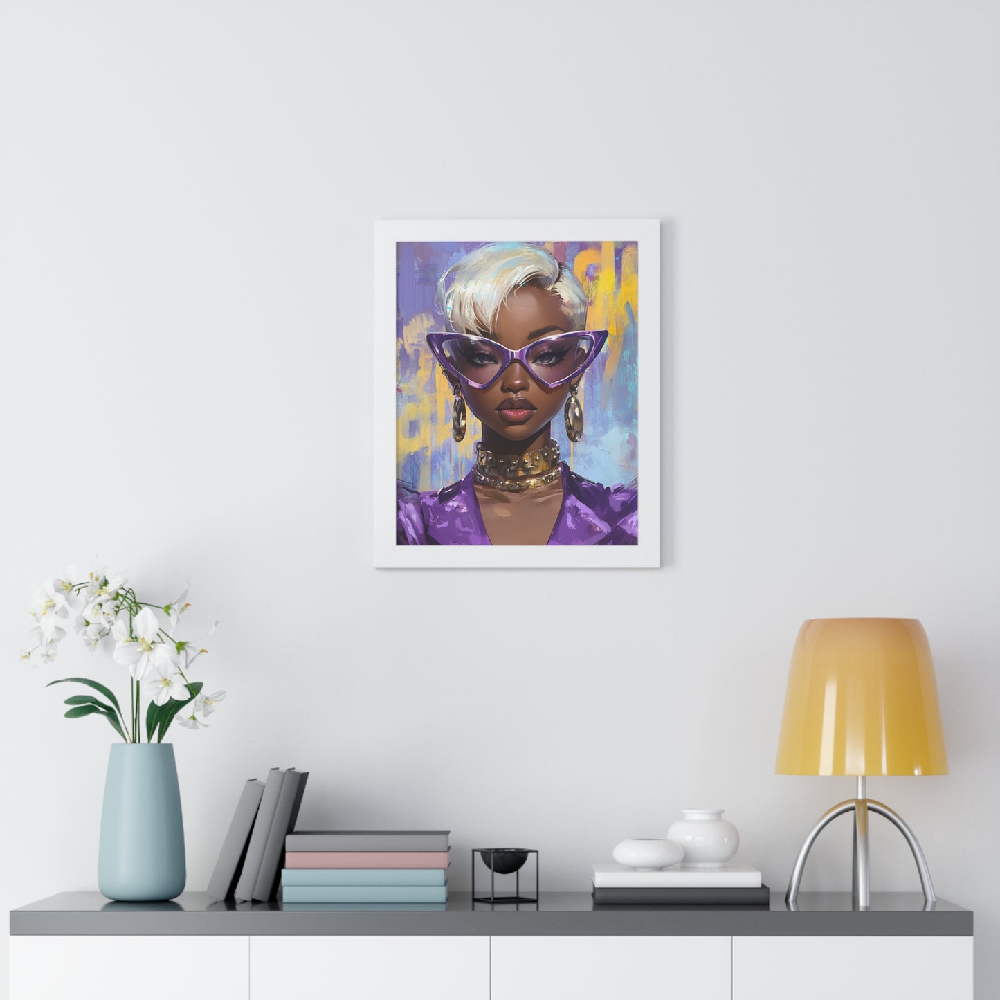 Stylish Framed Vertical Poster - Glamorous Art for Chic Decor