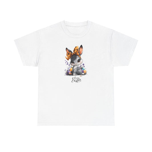 Cute Bunny Floral Unisex Heavy Cotton Tee