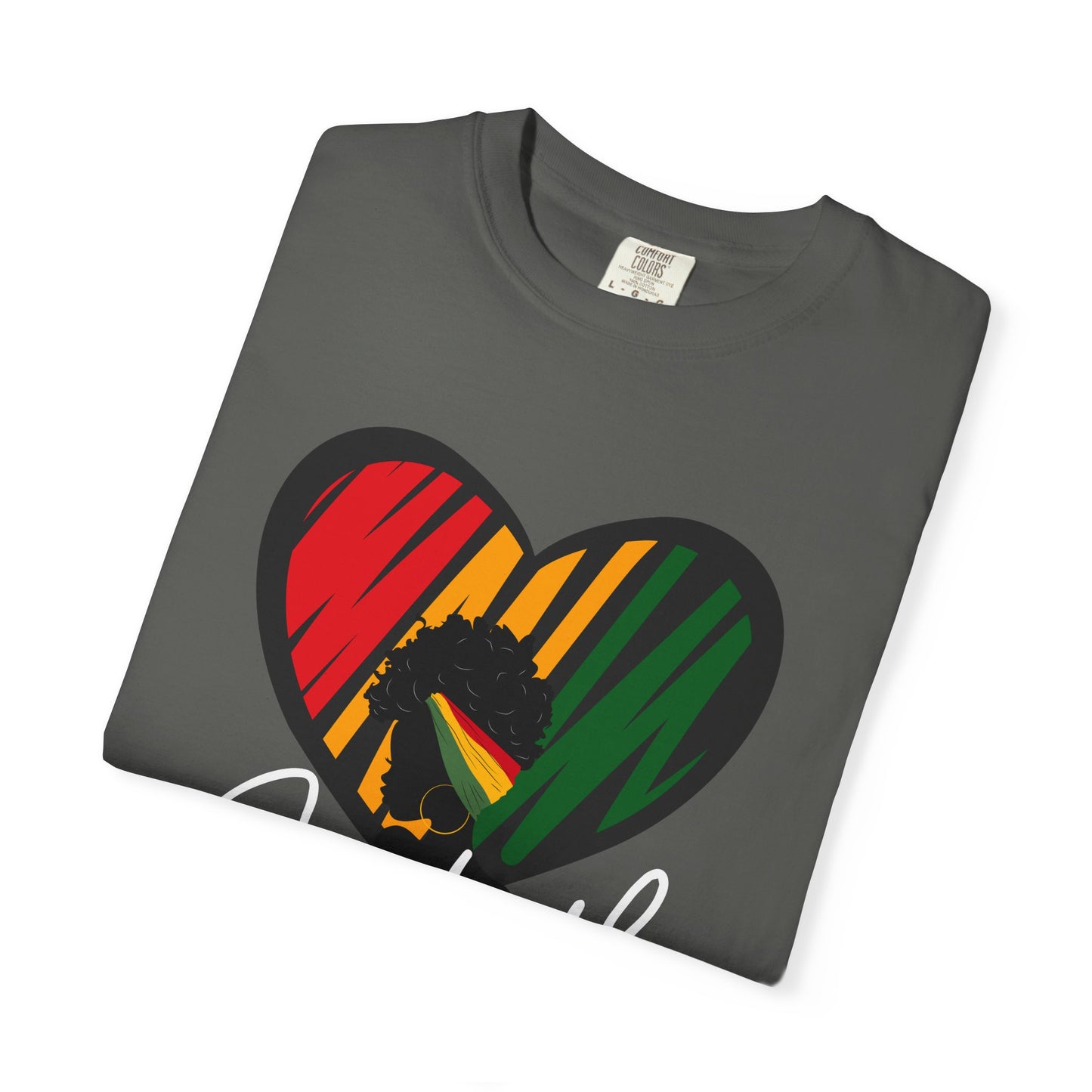 Juneteenth Heart T-shirt, Celebrate Freedom, Unisex Garment-Dyed Tee, Historical Commemorative Shirt, Casual Everyday Wear, Summer Fashion