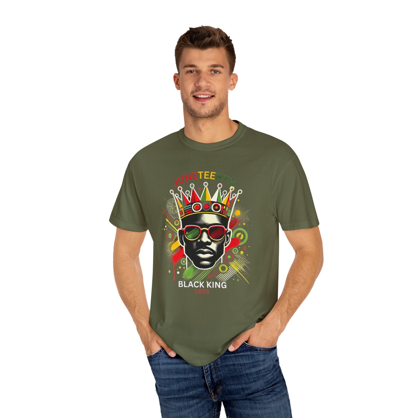 Unisex Black King Graphic Tee, Vibrant Afrocentric Shirt, African Heritage Gift, Kings Day Celebrations, Streetwear Fashion