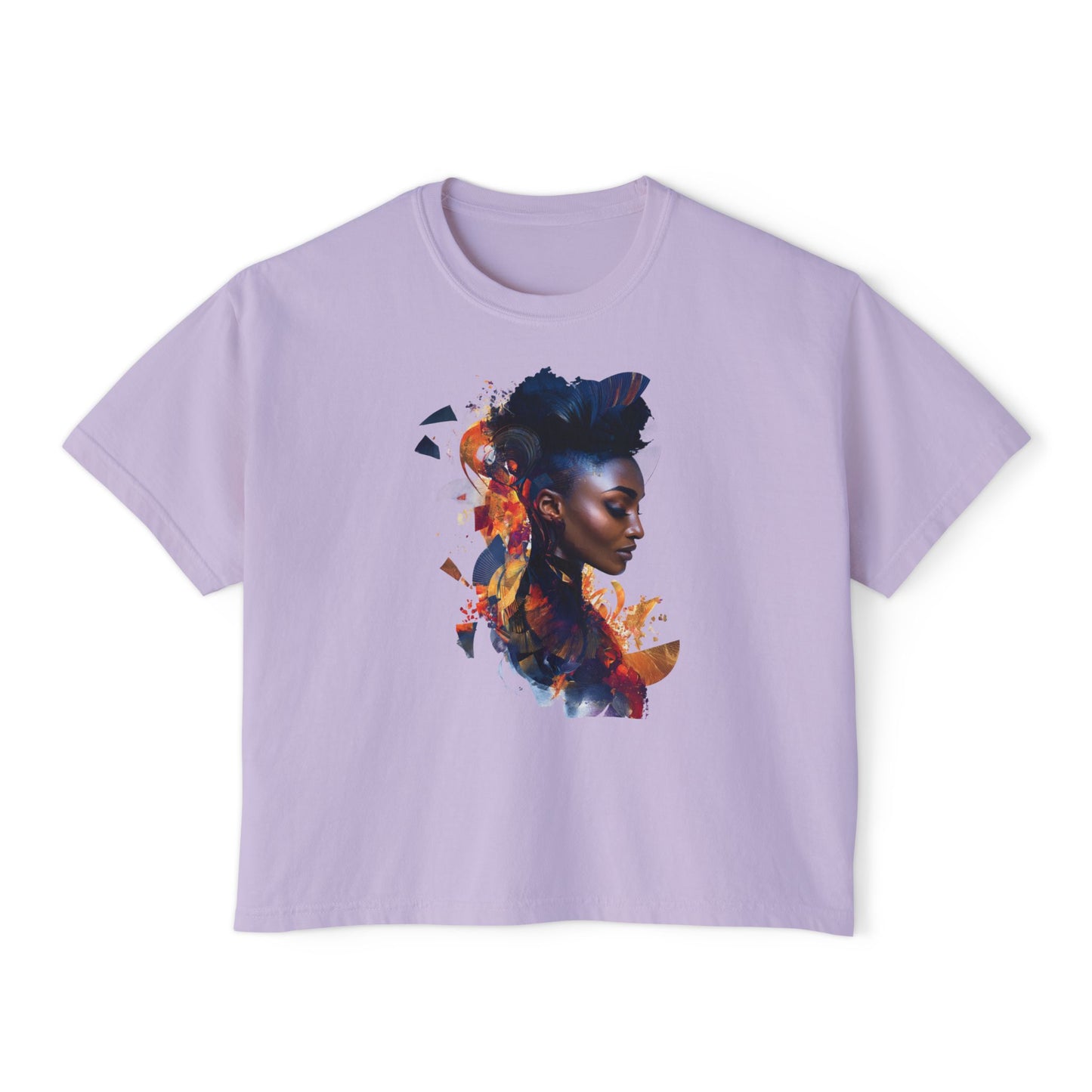 Artistic Women's Boxy Tee - Stylish Graphic for Creative Souls