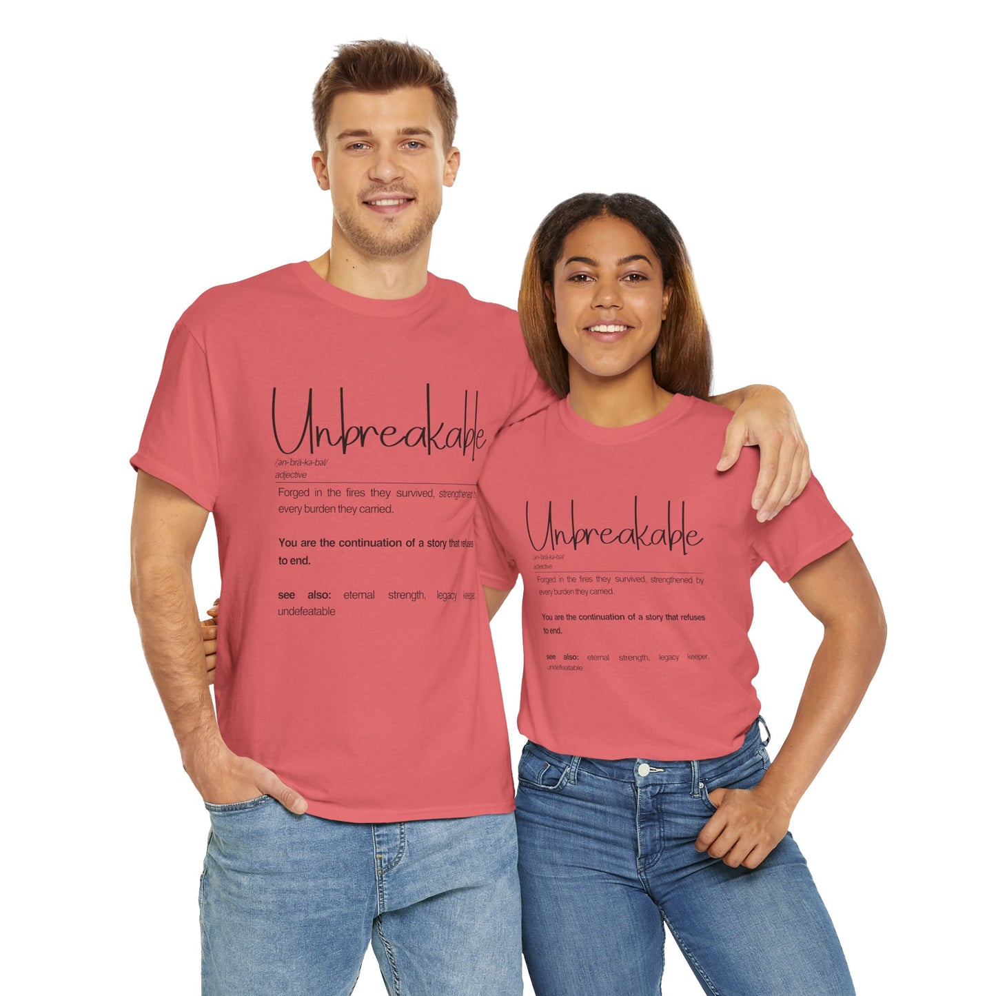 Unbreakable Inspirational Tee, Motivational Gift, Unisex Cotton Shirt, Self-Improvement Apparel, Casual Everyday Wear