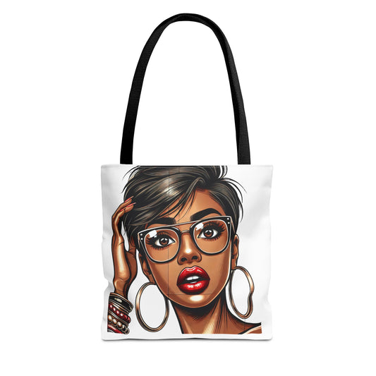 Chic Fashionista Tote Bag with Stylish Graphic Design