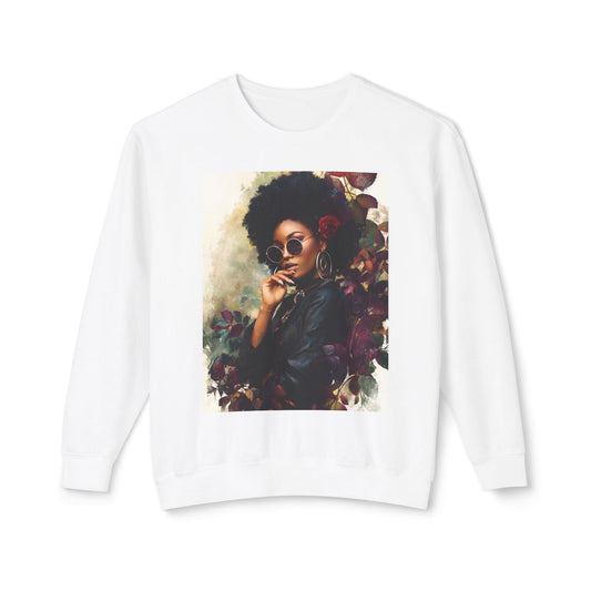 Vintage Floral Art Crewneck Sweatshirt for Trendy Fashion Lovers