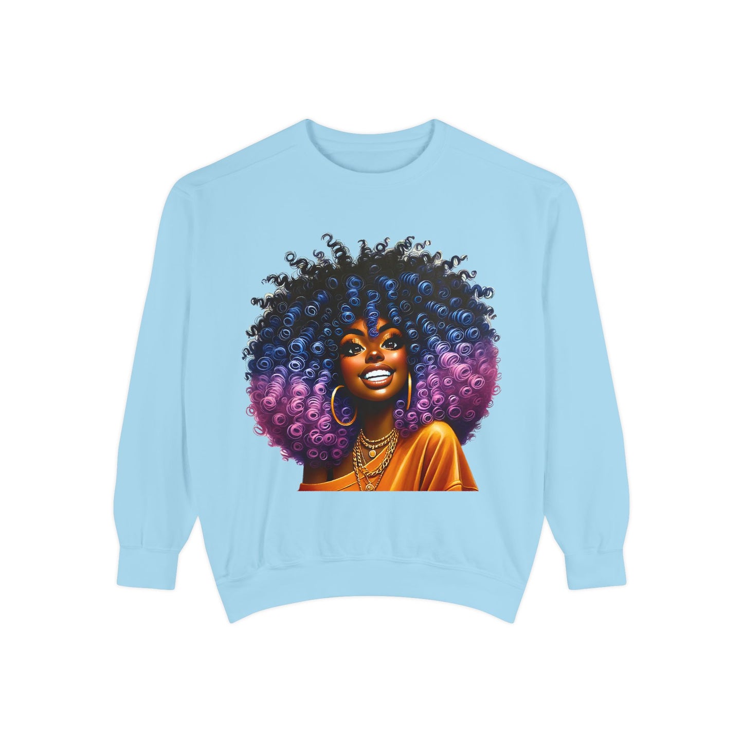 Artistic Afro Sweatshirt - Unisex Garment-Dyed Style