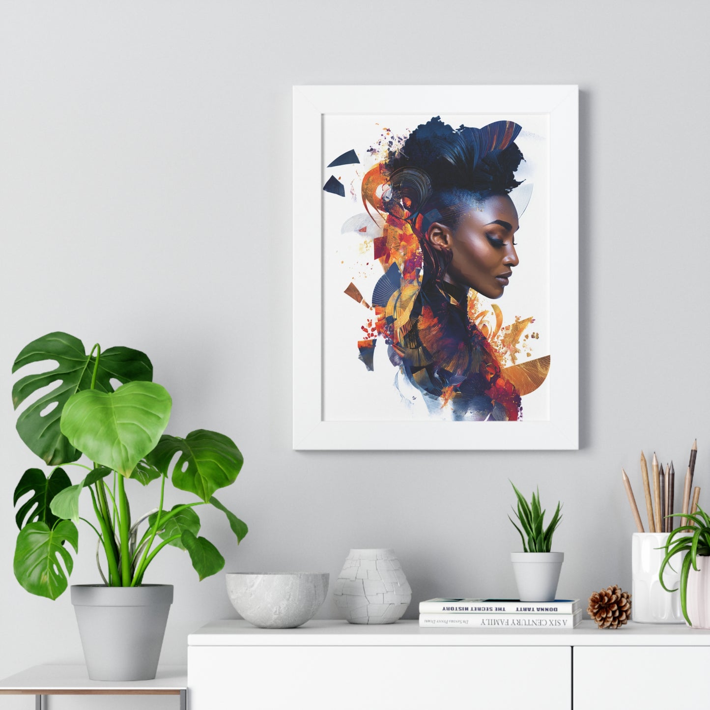 Empowering Framed Vertical Poster | Bold African Heritage Wall Art