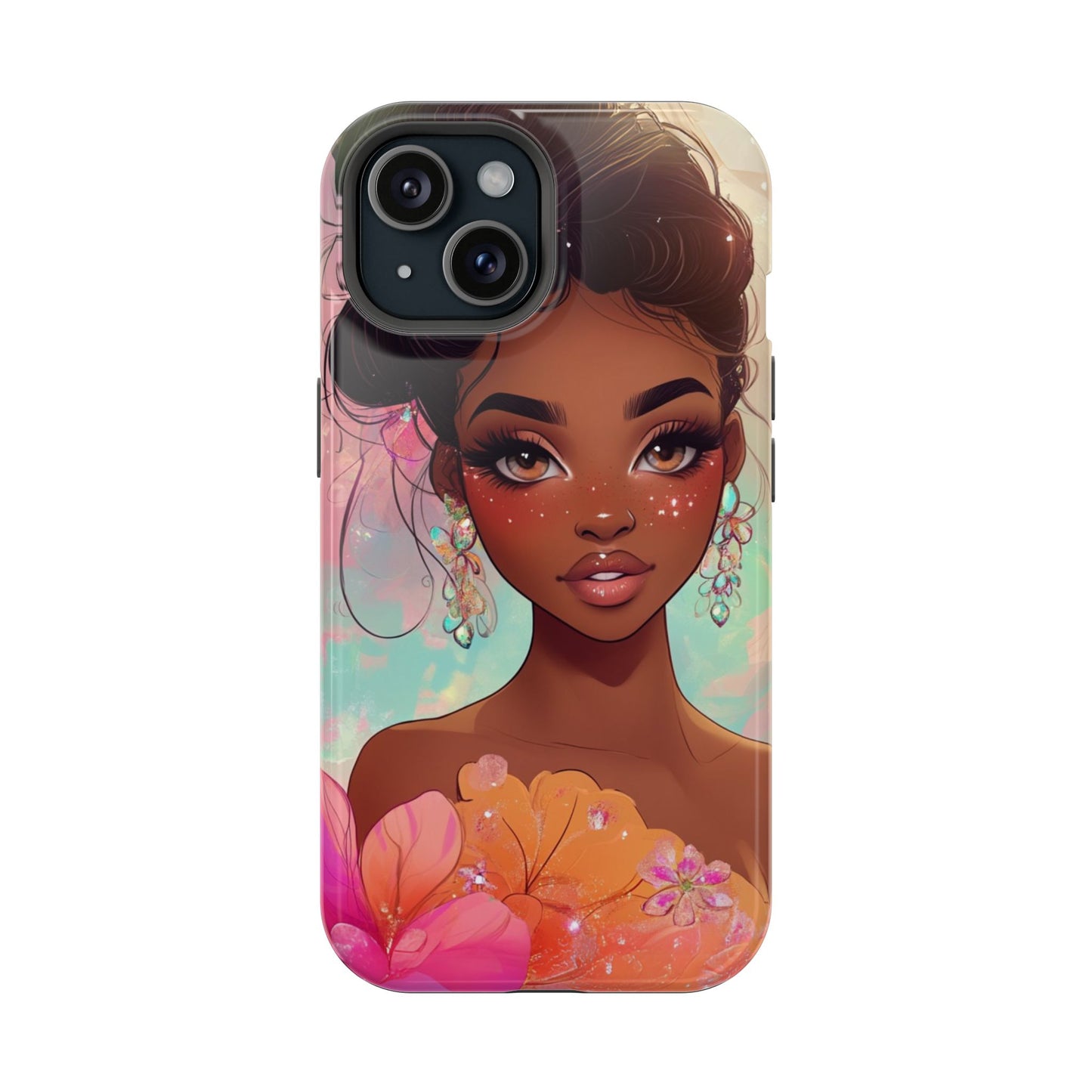 Artistic Magnetic Tough Case - Floral Beauty Design for iPhone