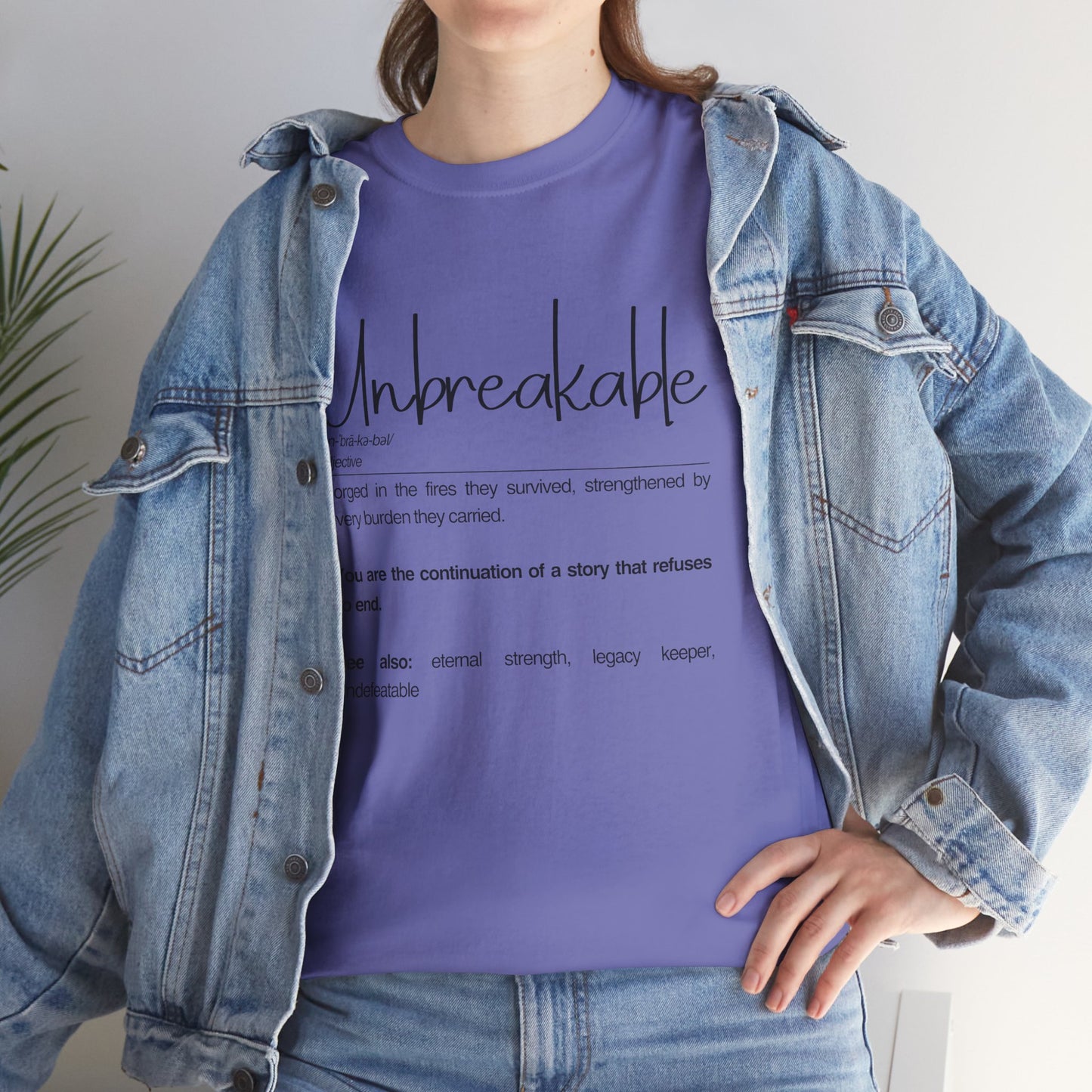 Unbreakable Inspirational Tee, Motivational Gift, Unisex Cotton Shirt, Self-Improvement Apparel, Casual Everyday Wear