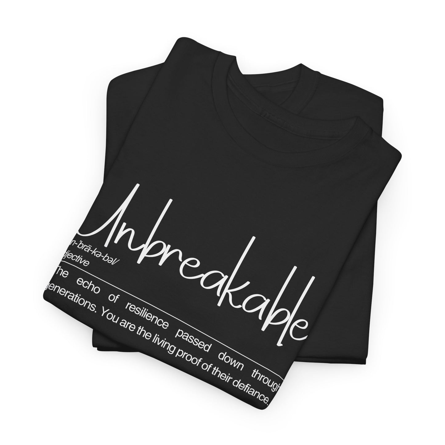 Unbreakable Unisex Heavy Cotton Tee | The Echo of Resilience, Everyday Wear, Motivational Apparel