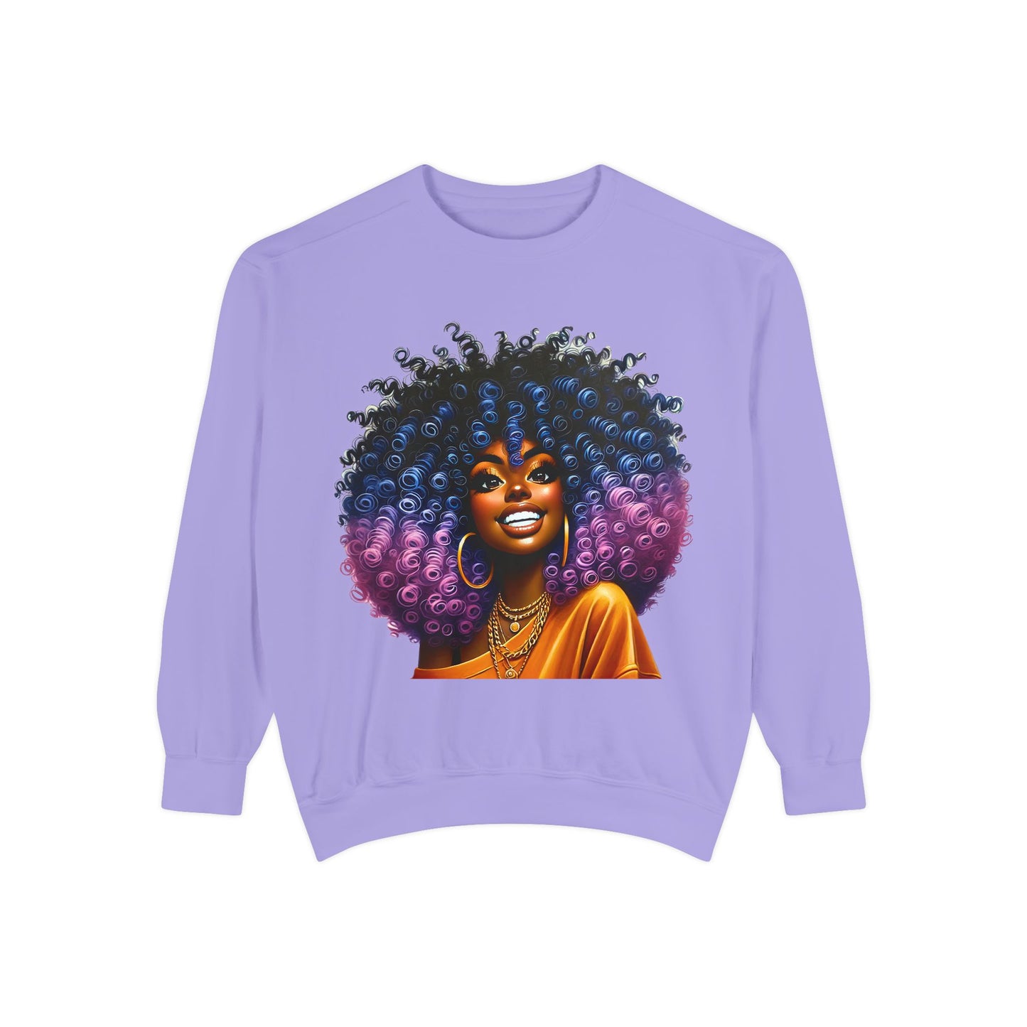 Artistic Afro Sweatshirt - Unisex Garment-Dyed Style