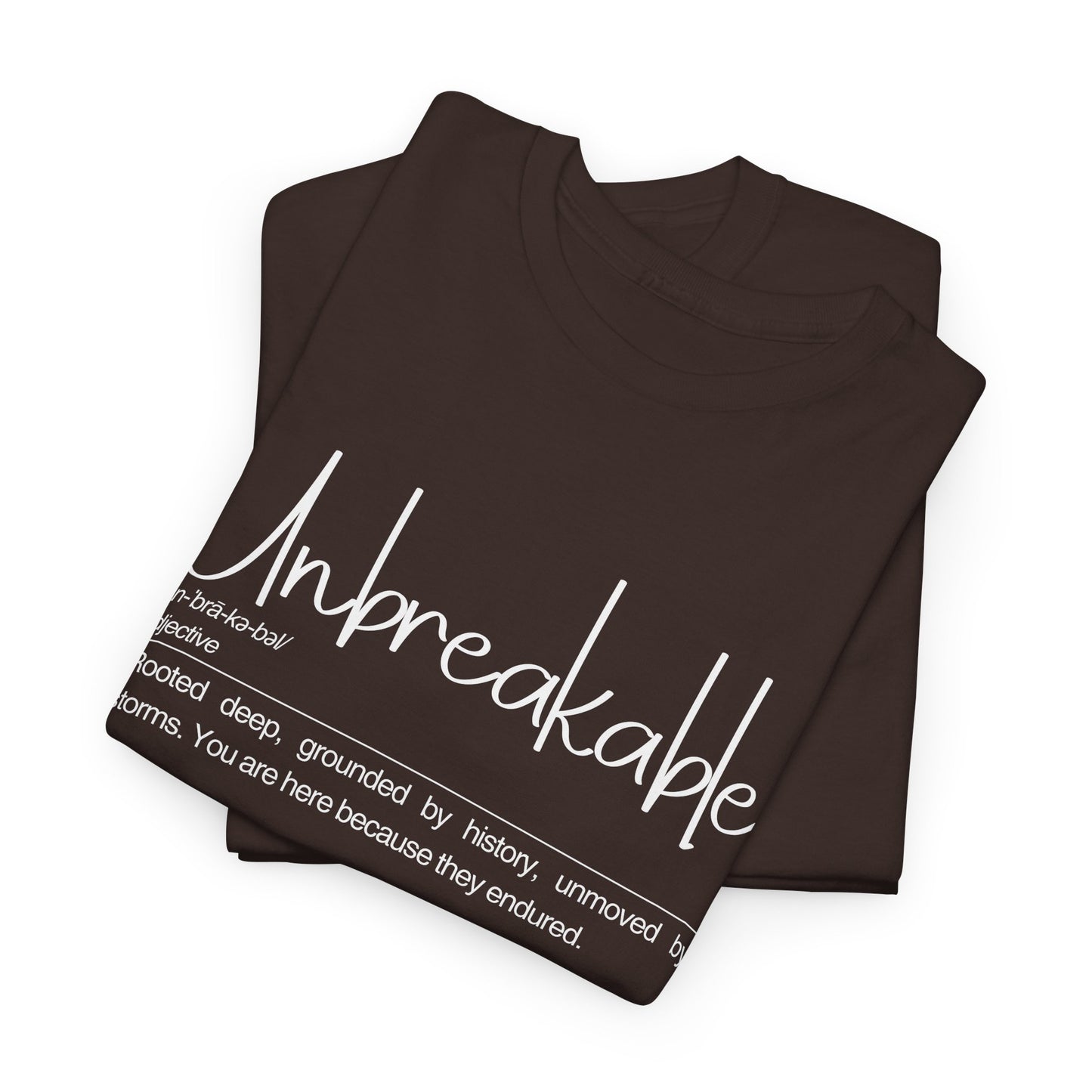 Unbreakable Definition Tee | Unisex Heavy Cotton Shirt, Vintage Inspirational Gift, Casual Wear, Motivational Quote T-Shirt