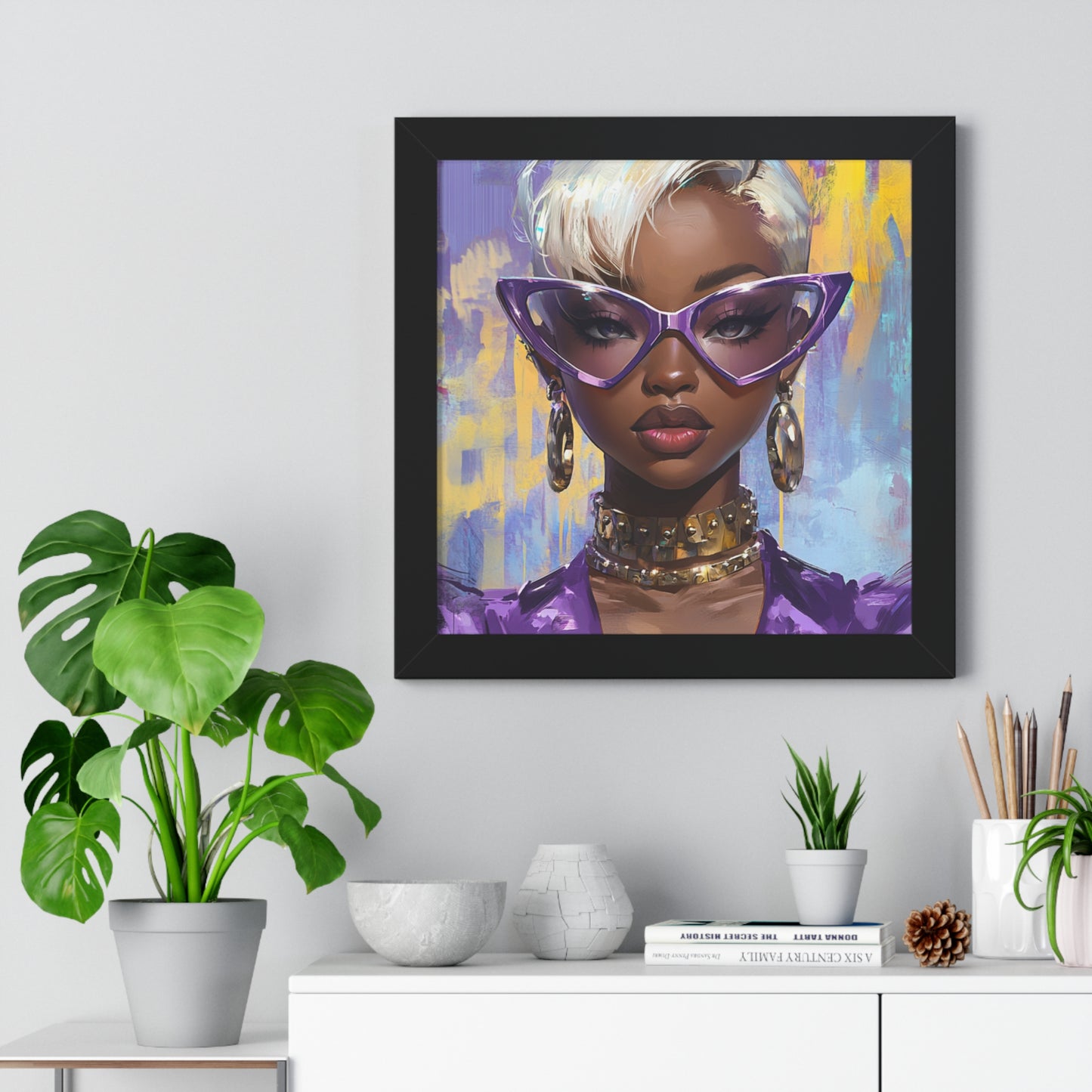 Stylish Framed Vertical Poster - Glamorous Art for Chic Decor