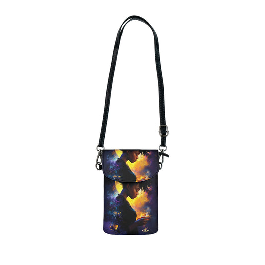 Galaxy Print Small Cell Phone Wallet - Stylish Crossbody Bag for On-the-Go Essentials