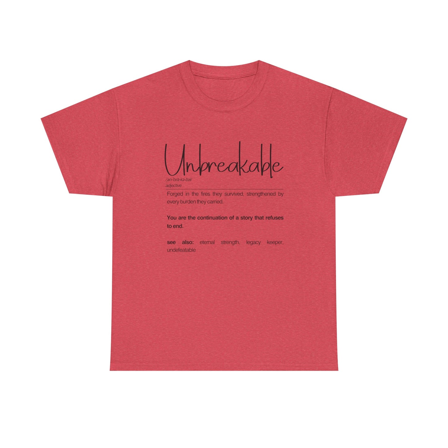 Unbreakable Inspirational Tee, Motivational Gift, Unisex Cotton Shirt, Self-Improvement Apparel, Casual Everyday Wear